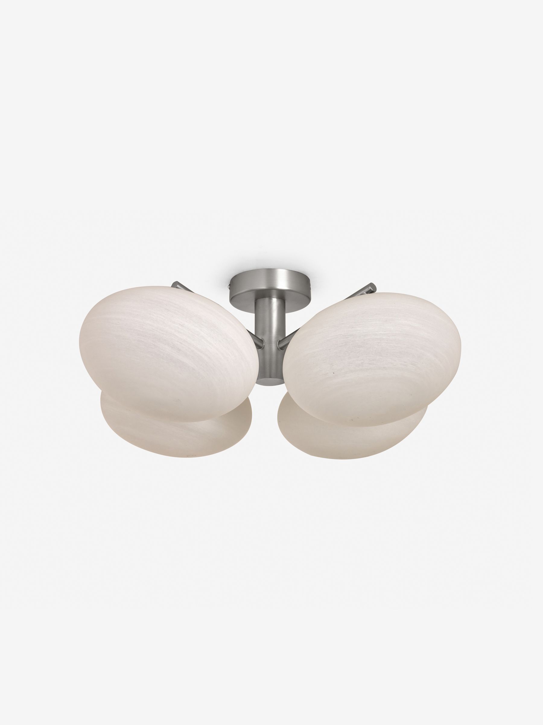 Caleb 4 Flush Light in Silver/Frosted - Image 7 of 7 Caleb 4 Flush Light in Silver/Frosted - Image 7 of 7