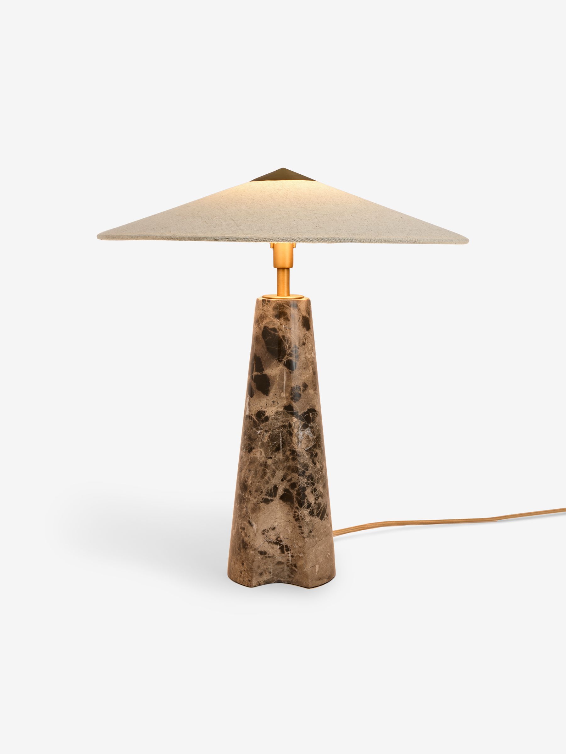 Heath Marble Table Lamp in Black/Brown - Image 5 of 5