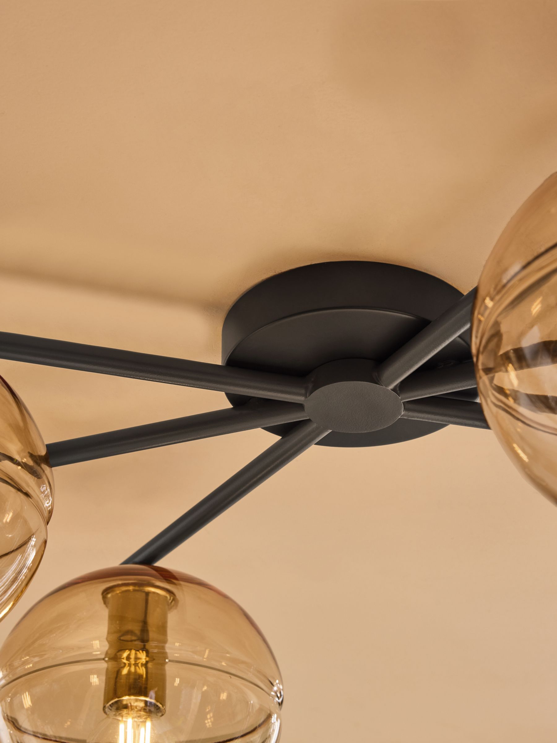 Black/Champagne Mika 6 Flush Light - Image 3 of 3