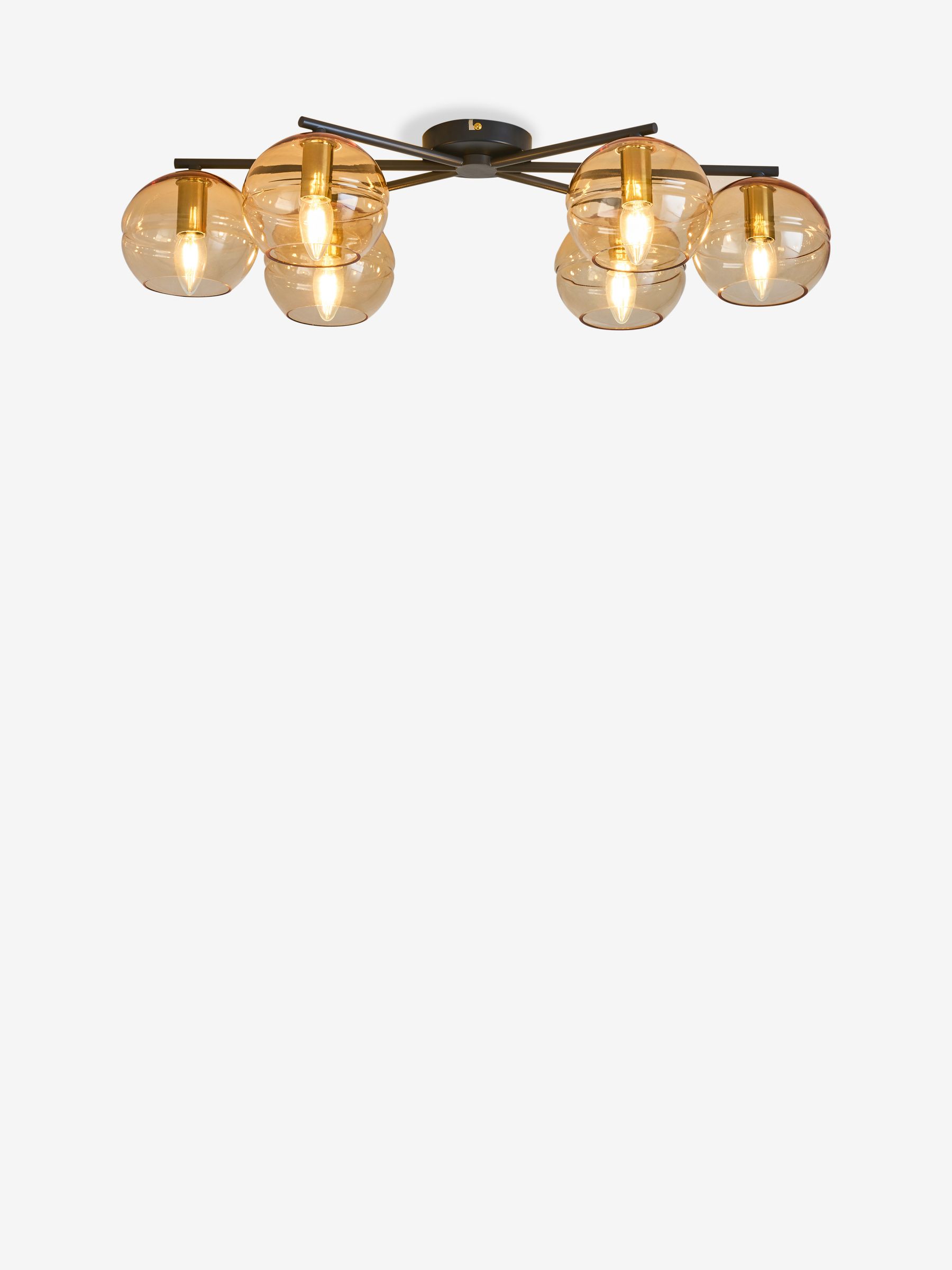 Black/Champagne Mika 6 Flush Light - Image 4 of 5