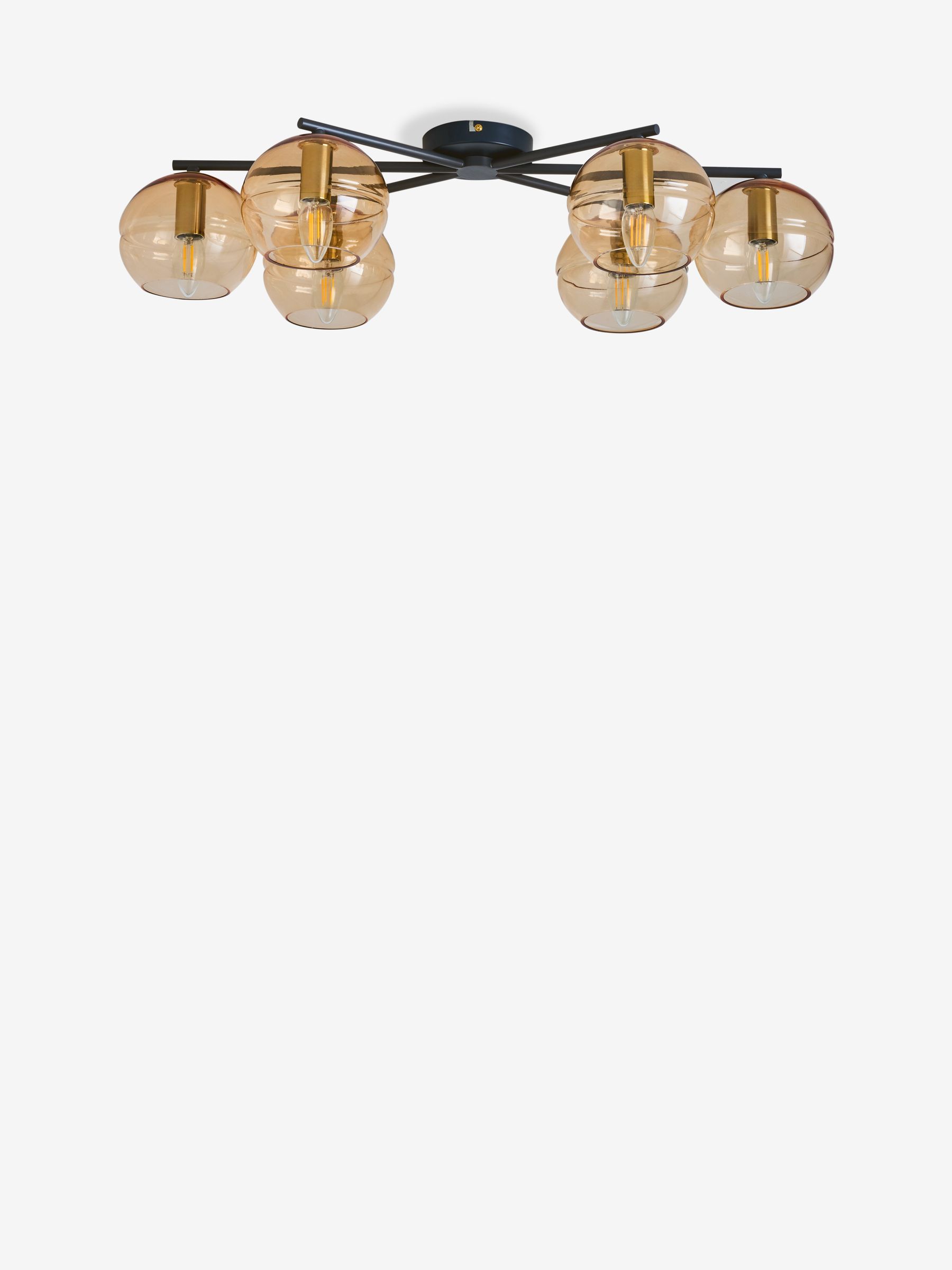 Black/Champagne Mika 6 Flush Light - Image 5 of 5