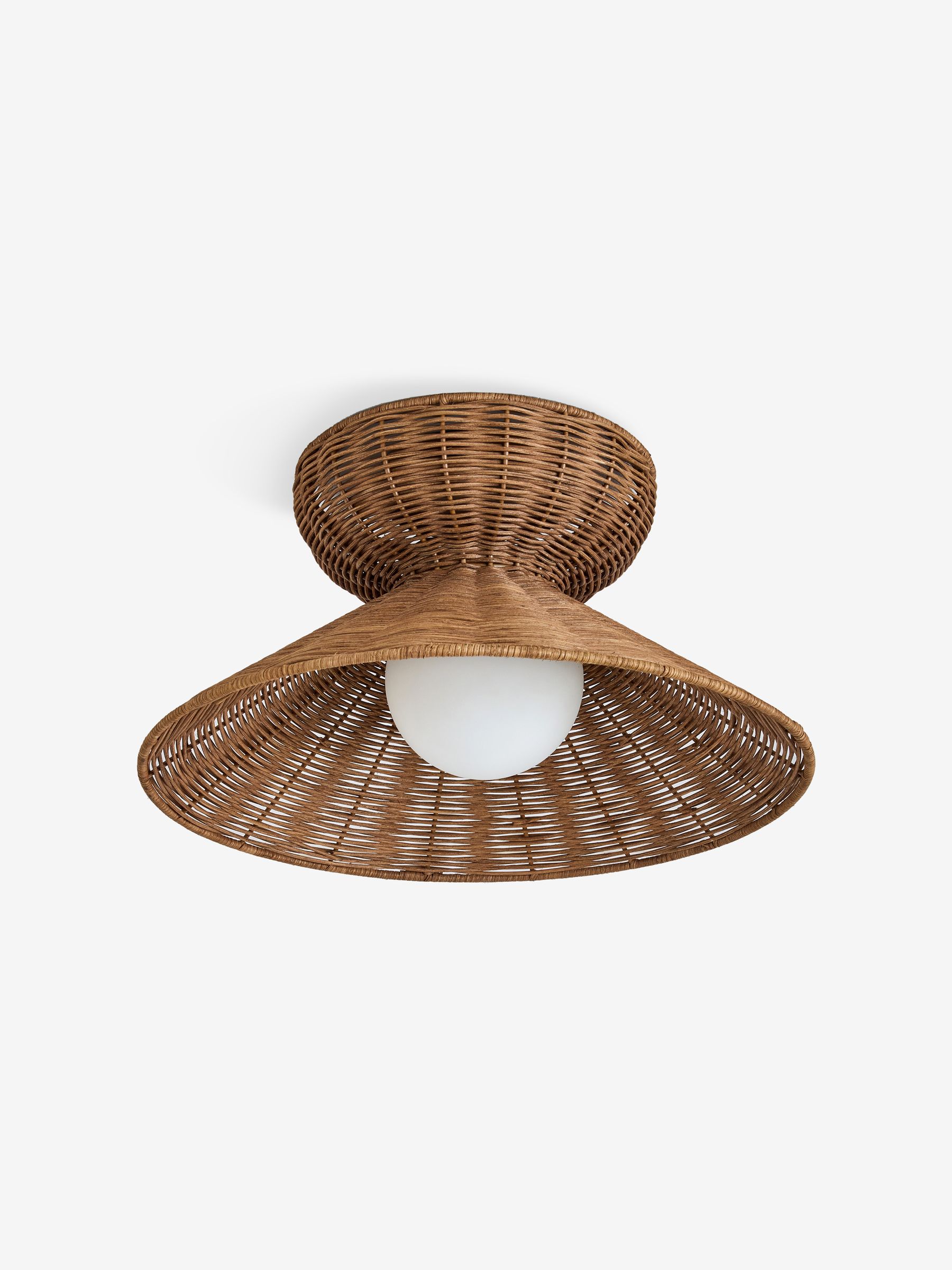 Dorian Flush Light in Dark Natural Rattan - Image 5 of 5