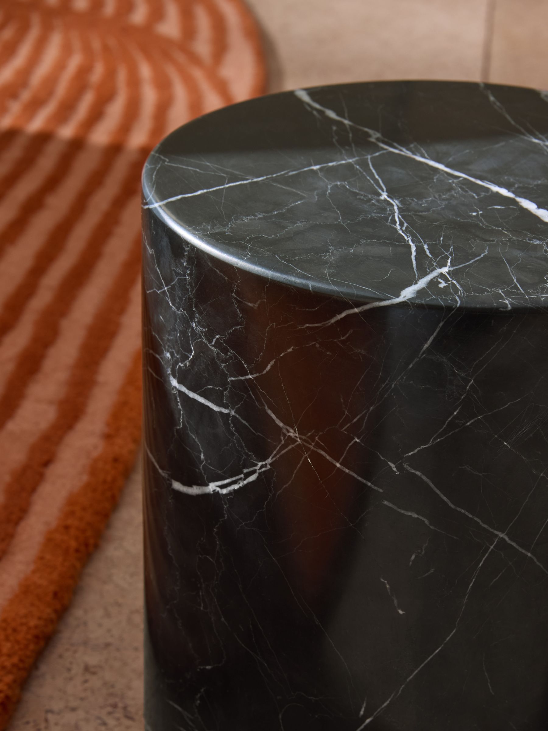 Caleb Marble Floor Lamp in Silver/Frosted - Image 2 of 5 Caleb Marble Floor Lamp in Silver/Frosted - Image 2 of 5