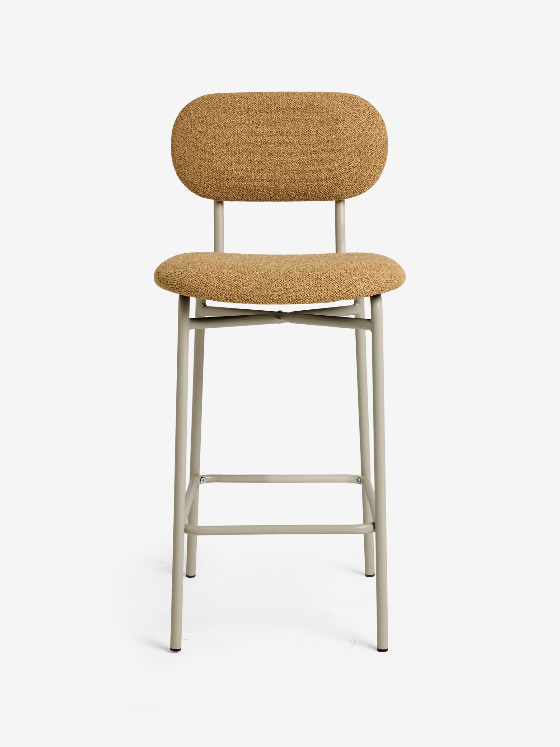 Clemmie Bar Stool in Caramel Pax Boucle and Ecru Legs - Image 5 of 5