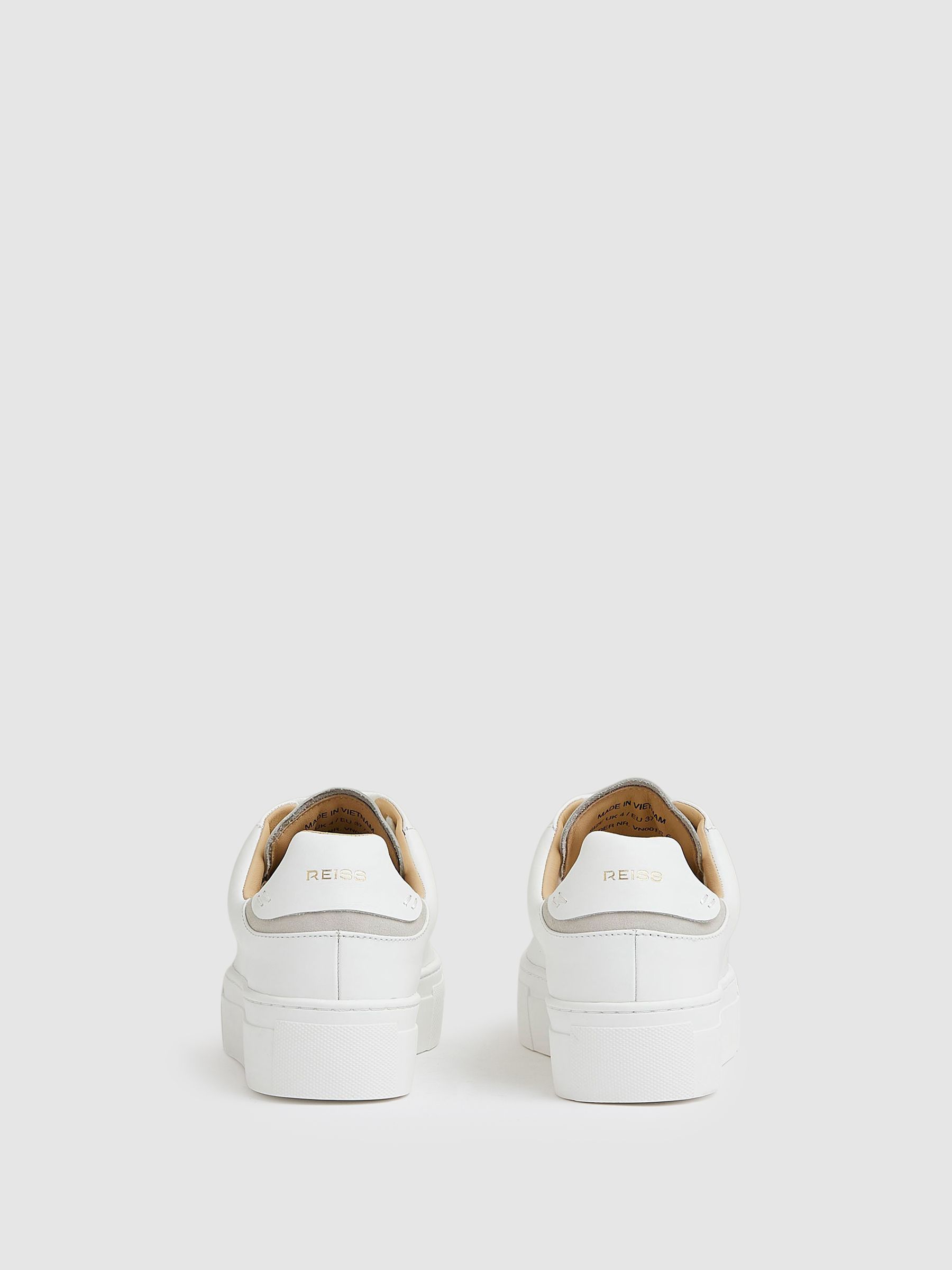 Leather Low-Top Trainers in White - Image 6 of 6