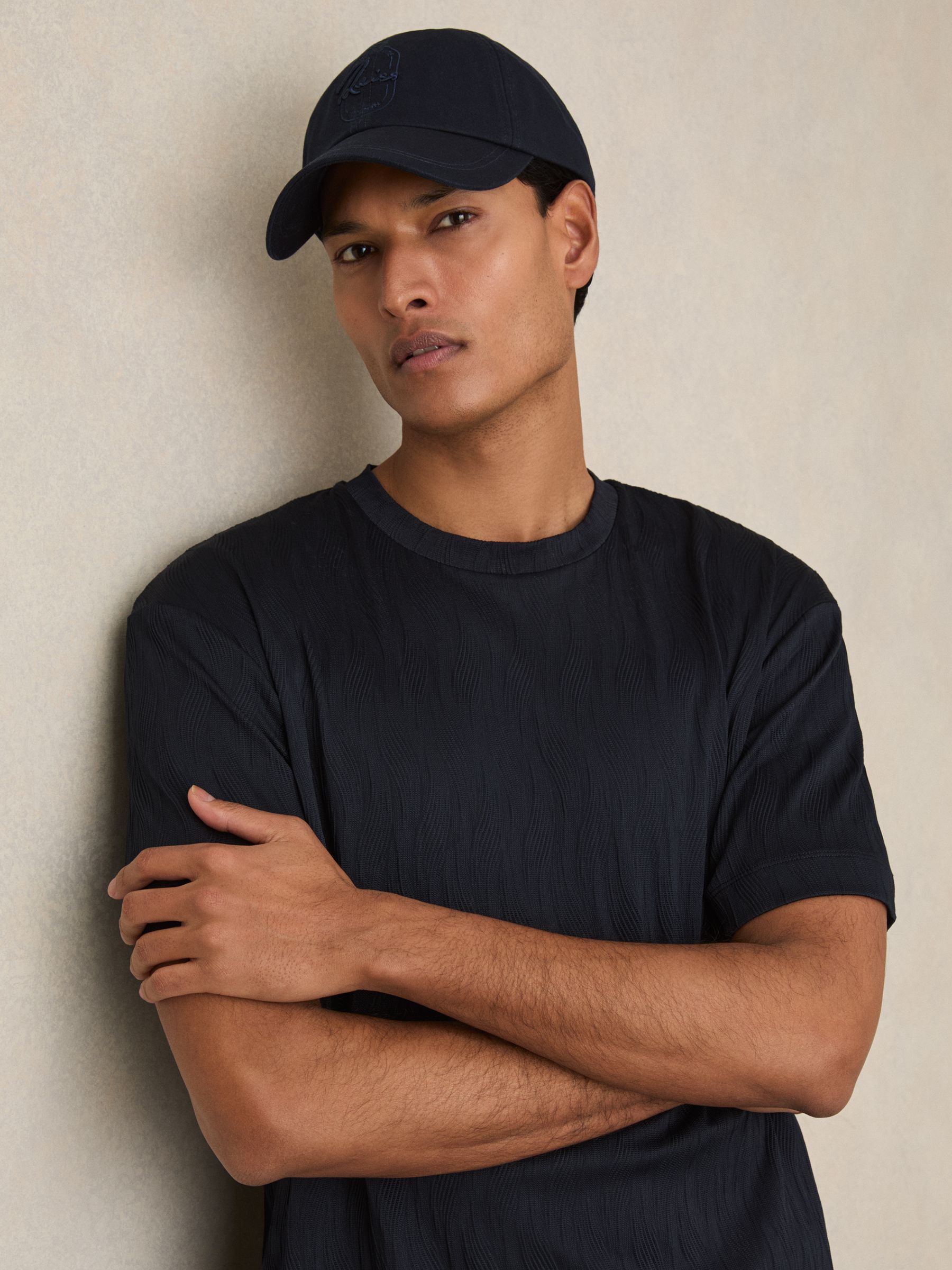 Cotton Logo-Embroidered Baseball Cap in Washed Navy - Image 2 of 5