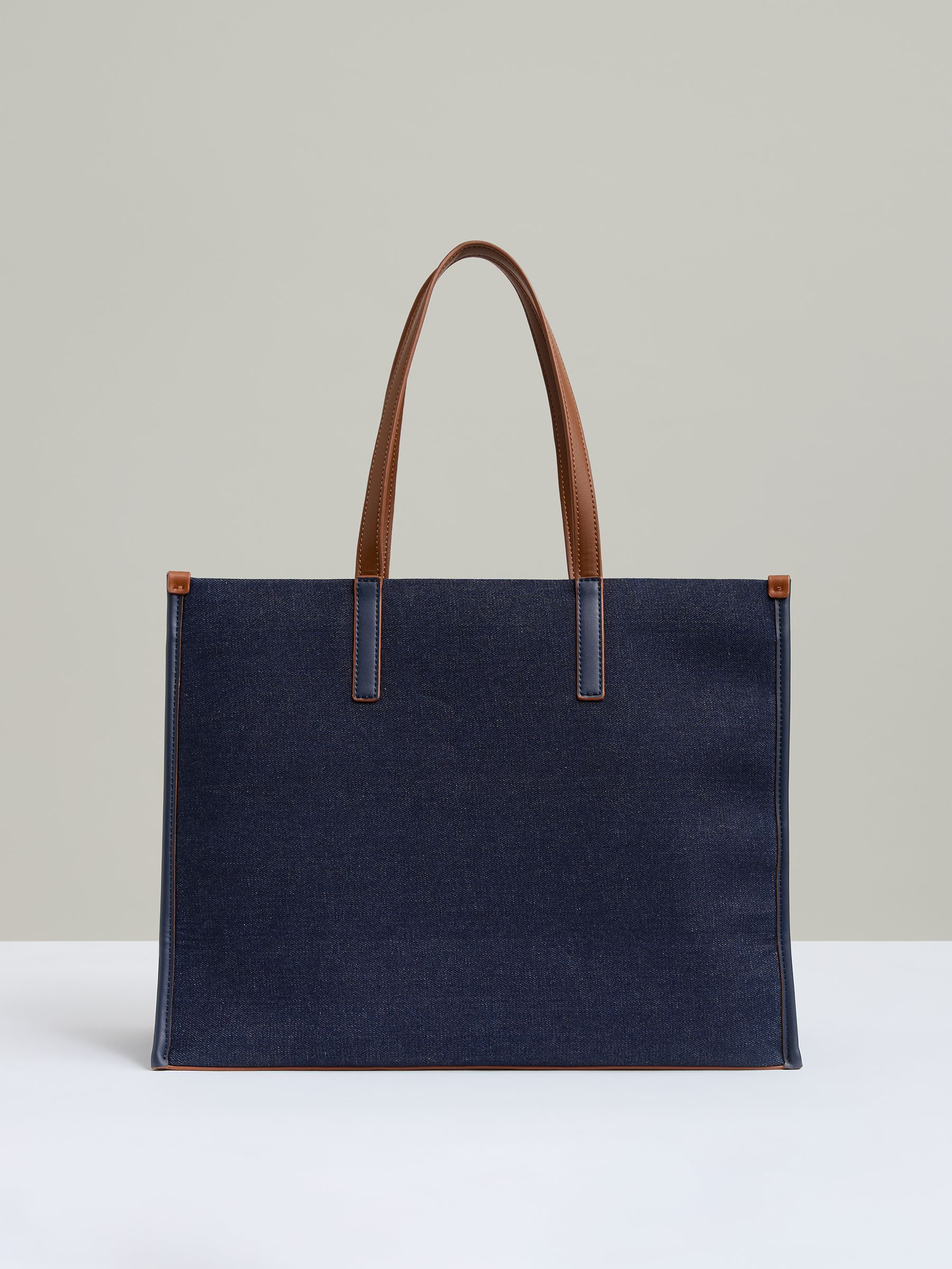 Canvas Logo Tote in Blue - Image 4 of 5