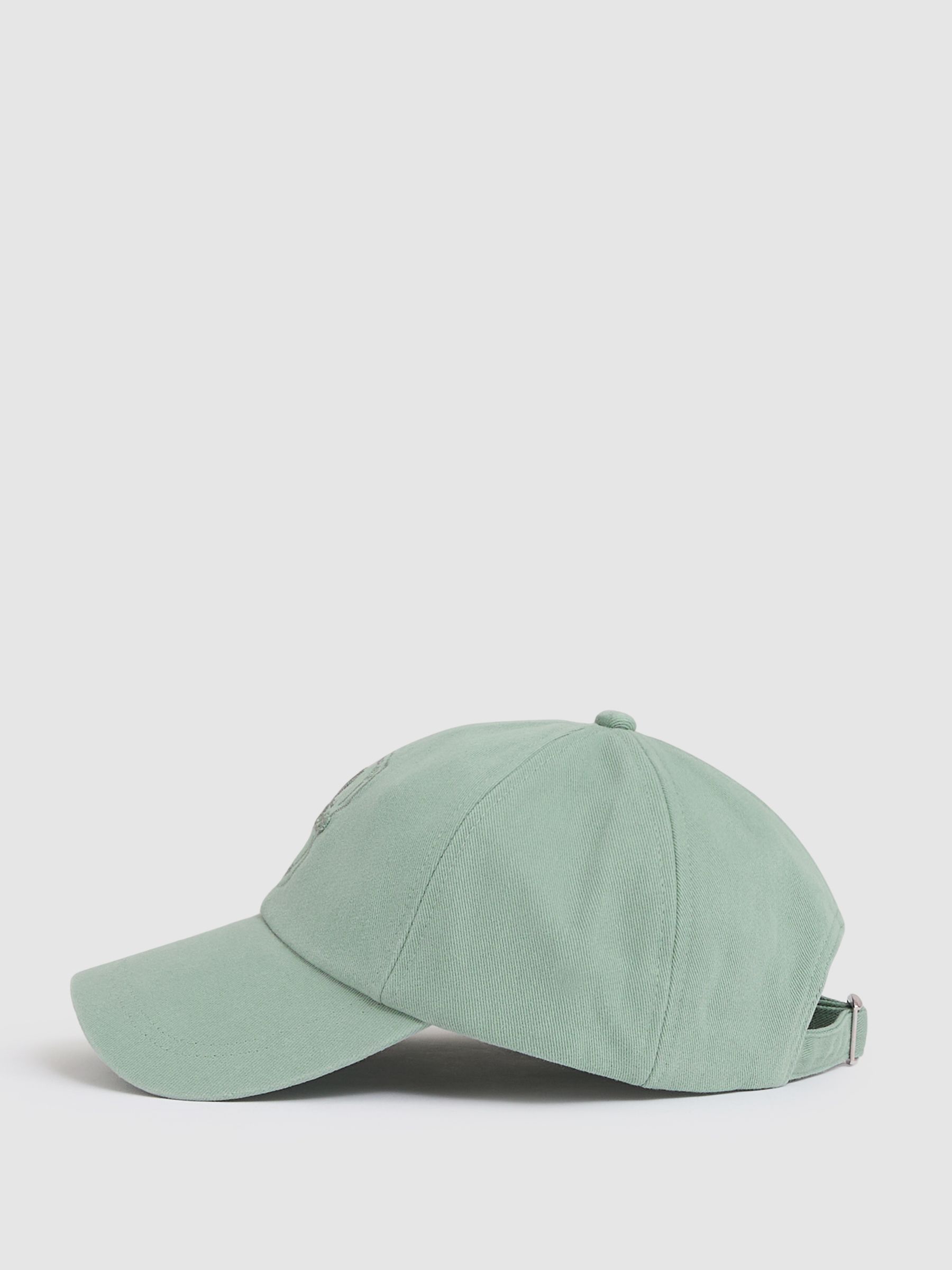 Cotton Logo-Embroidered Baseball Cap in Washed Green - image 2