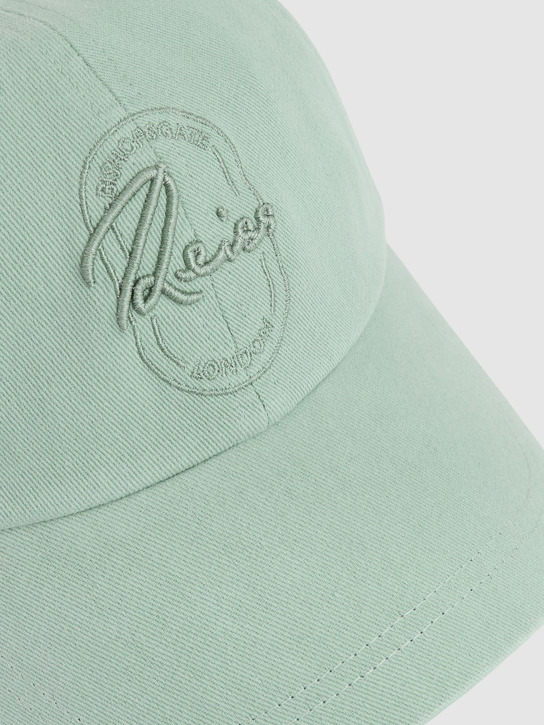 Cotton Logo-Embroidered Baseball Cap in Washed Green - image 4