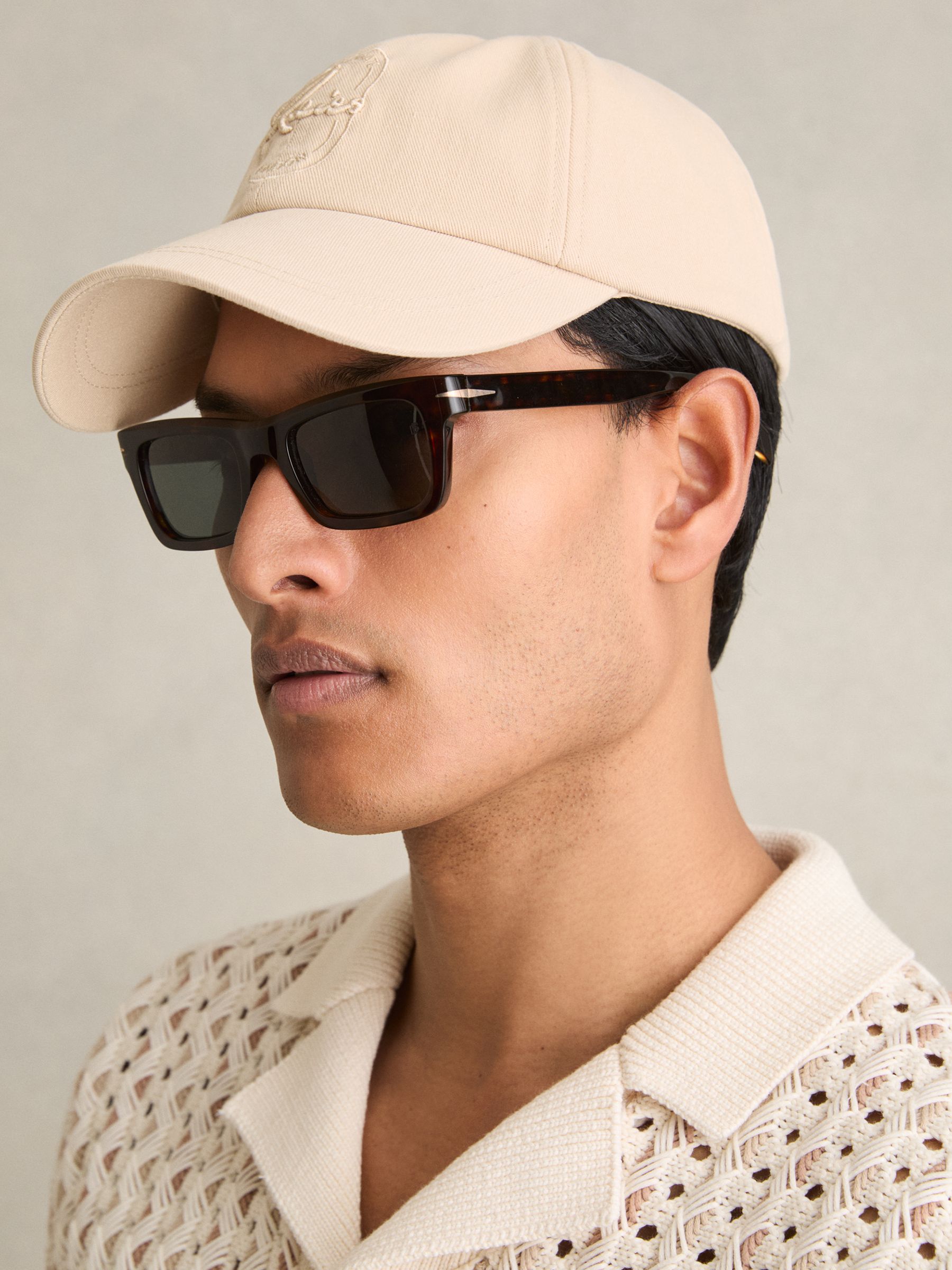 Cotton Logo-Embroidered Baseball Cap in Washed Stone - Image 2 of 5