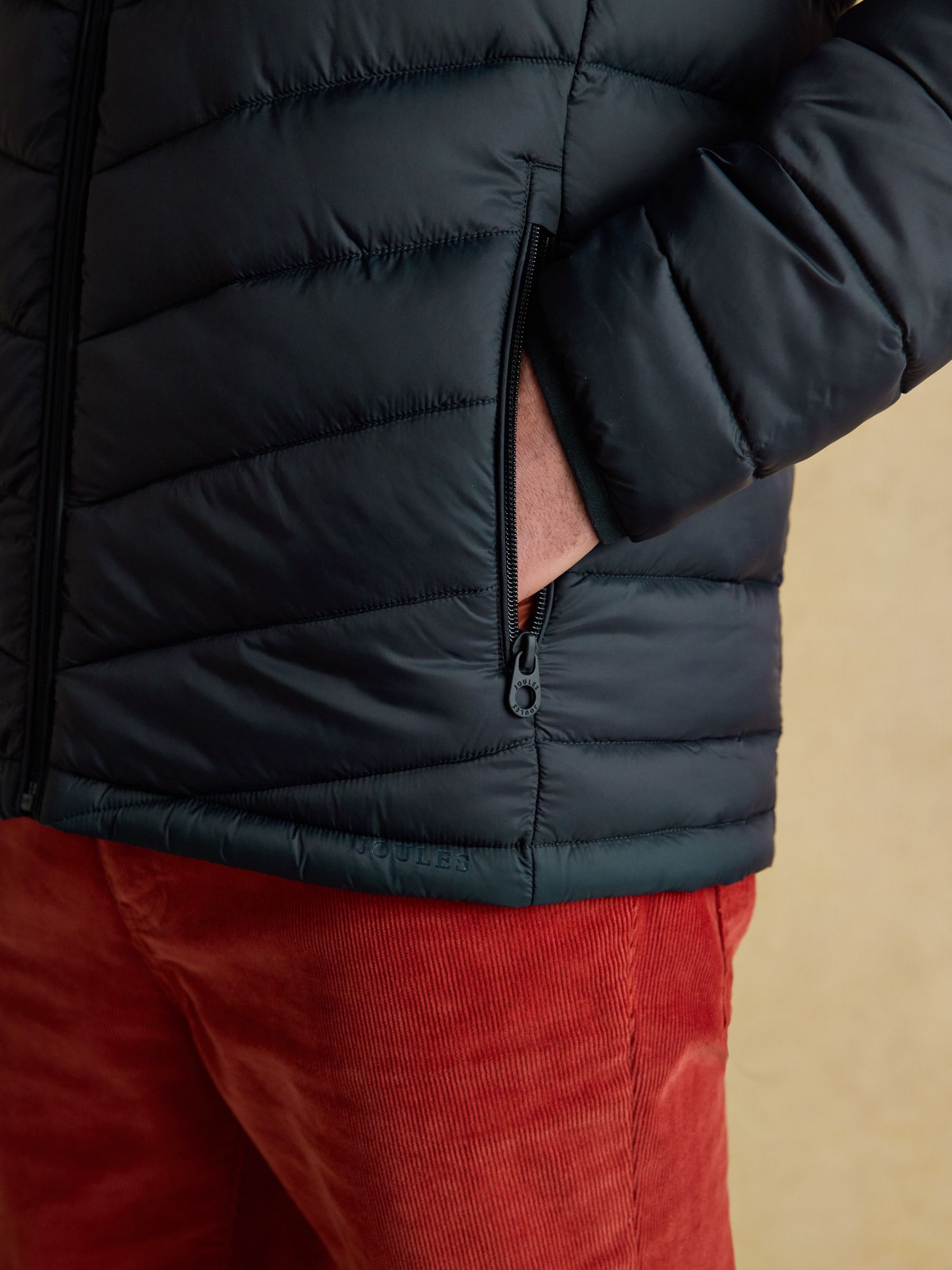 Garrett Navy Showerproof Padded Jacket - Image 8 of 11