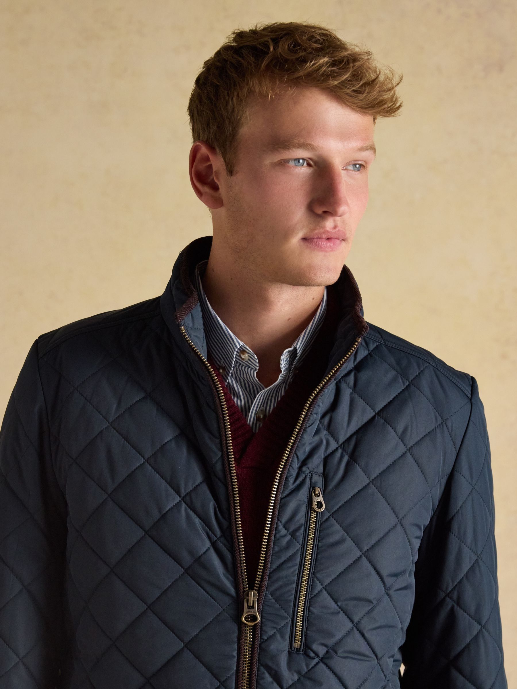 Maynard Navy Diamond Quilted Jacket - Image 3 of 9