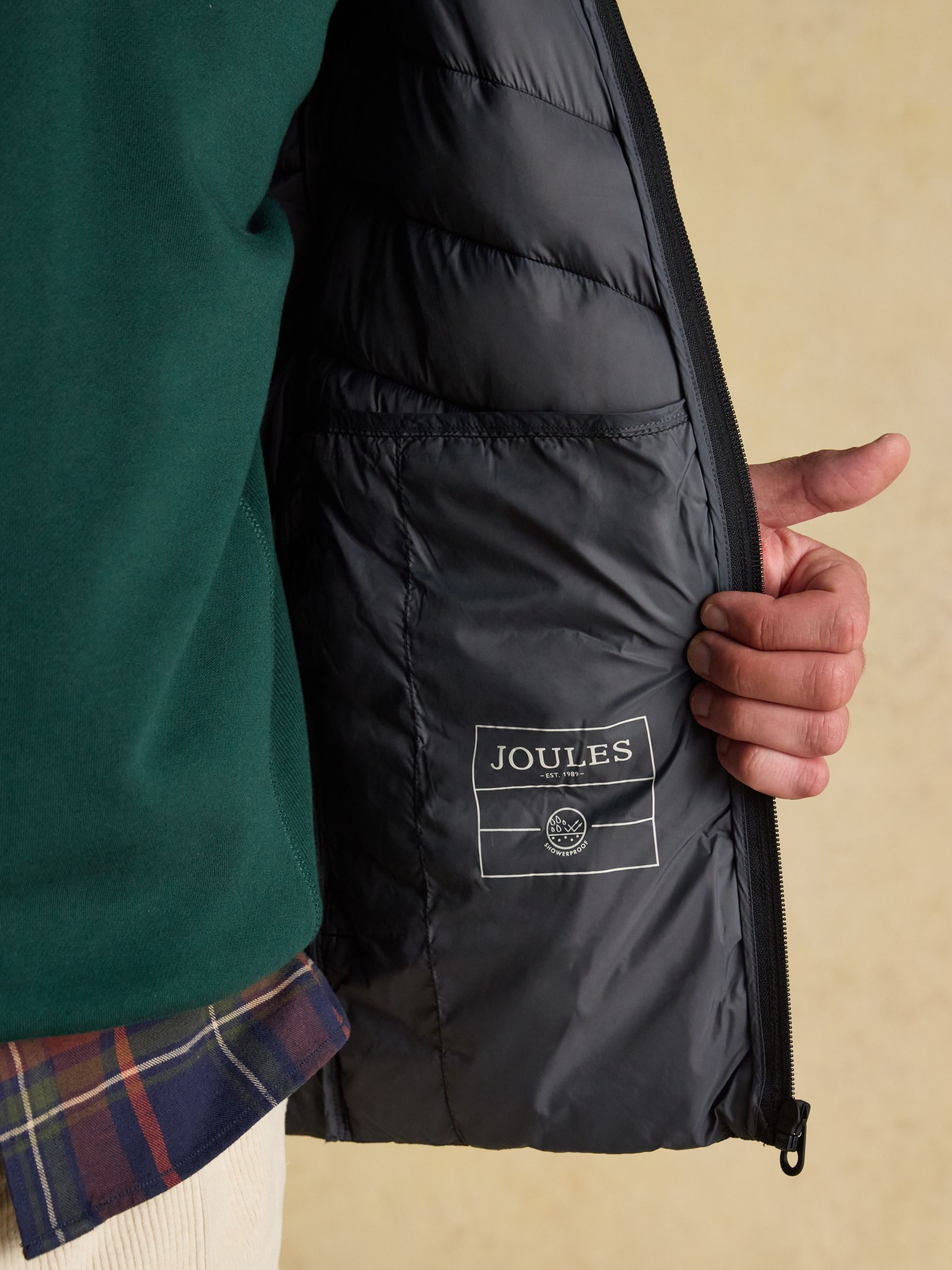 Garrett Black Showerproof Padded Jacket - Image 5 of 10
