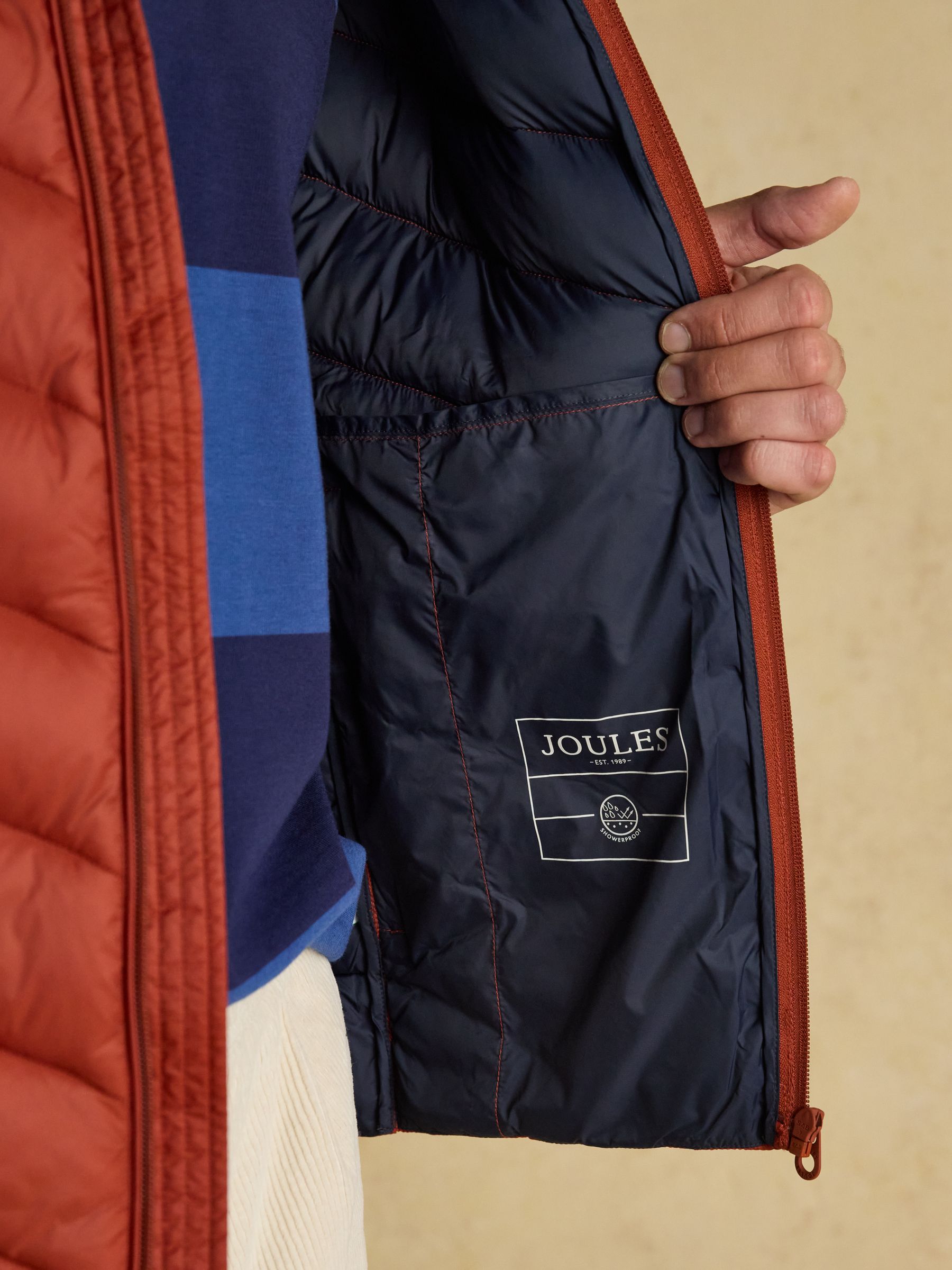 Garrett Orange Showerproof Padded Jacket - Image 6 of 11