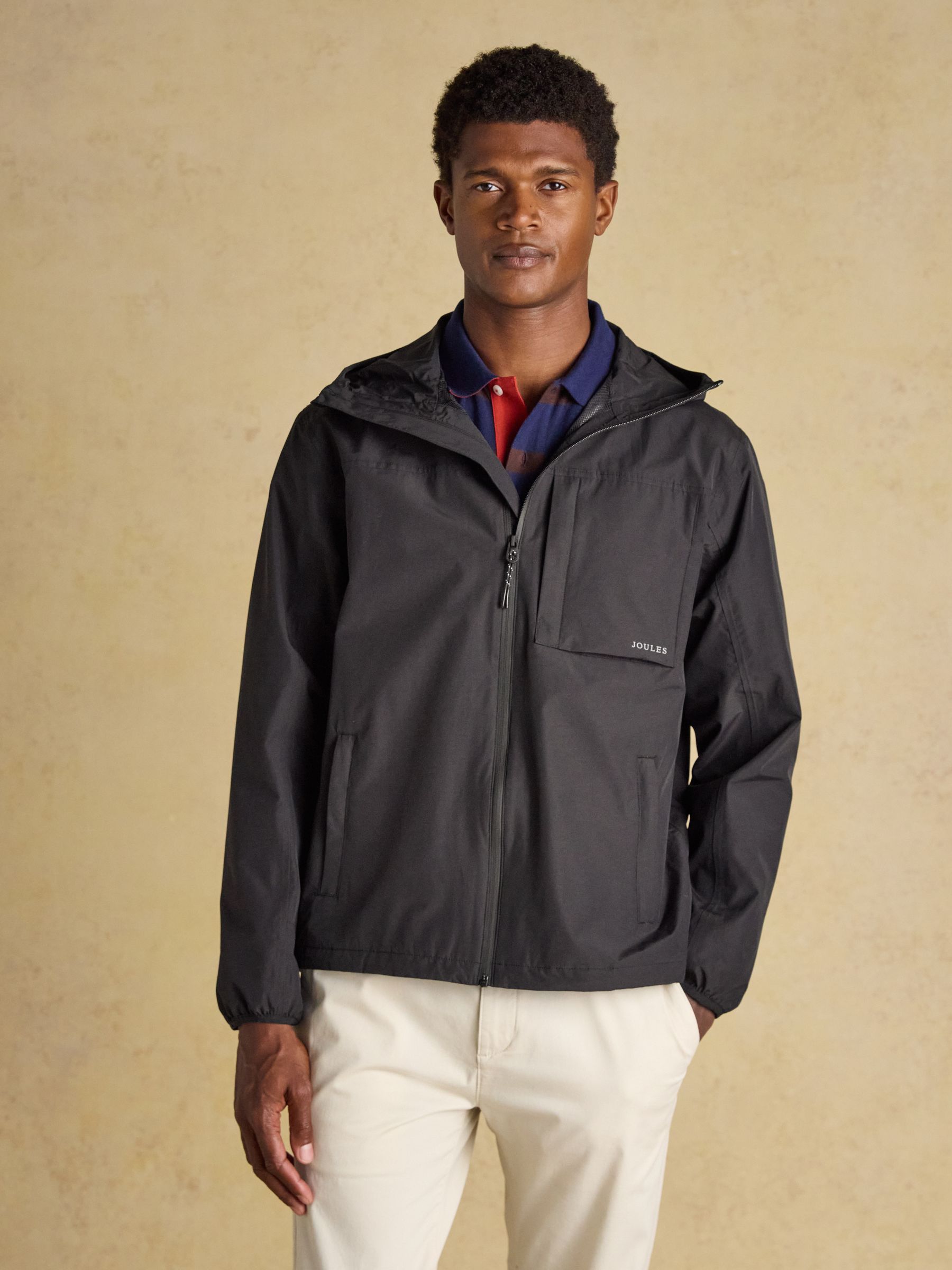 Ayston Black Lightweight Waterproof Coat Joules