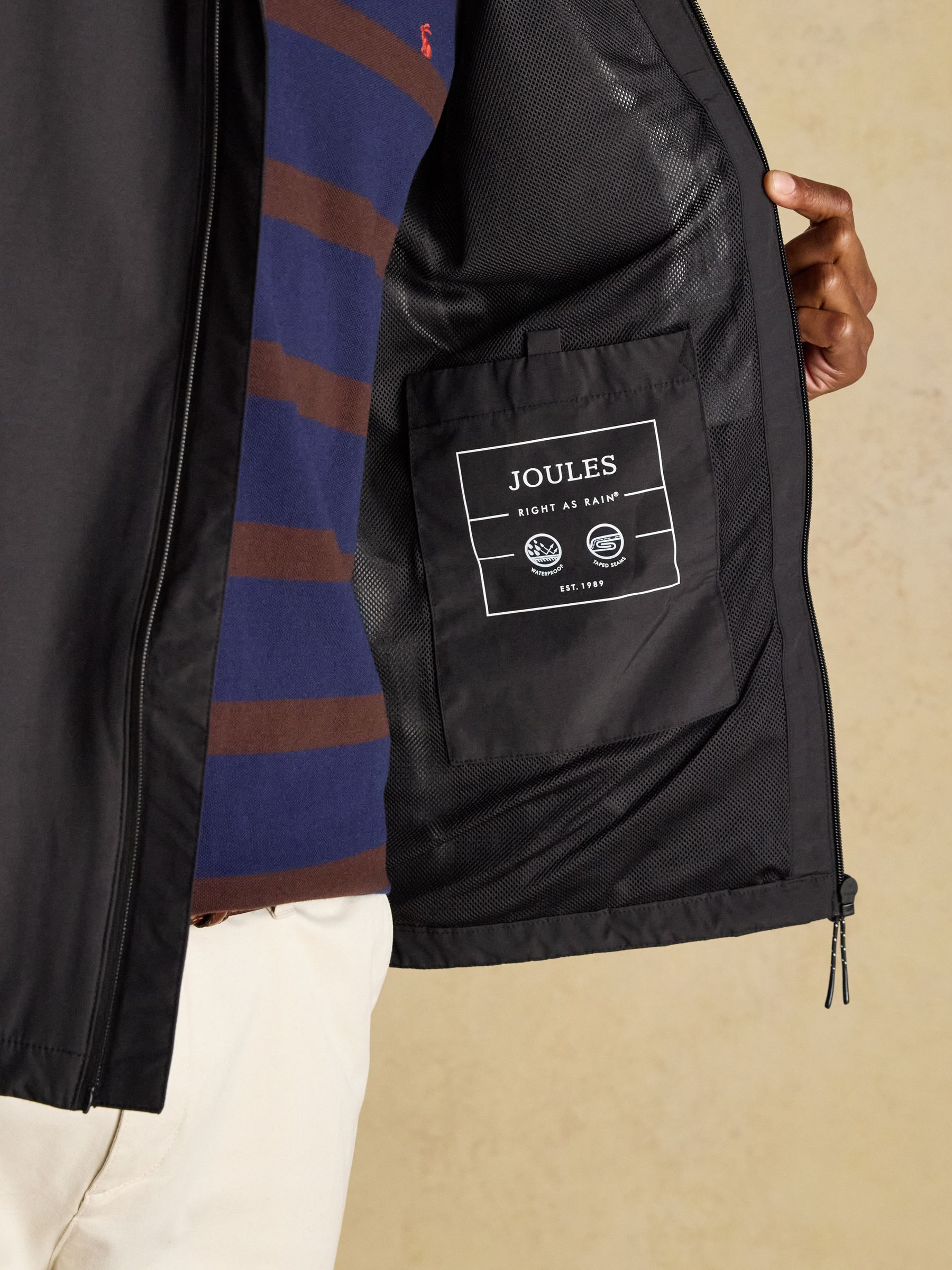 Ayston Black Lightweight Waterproof Coat - Image 11 of 13