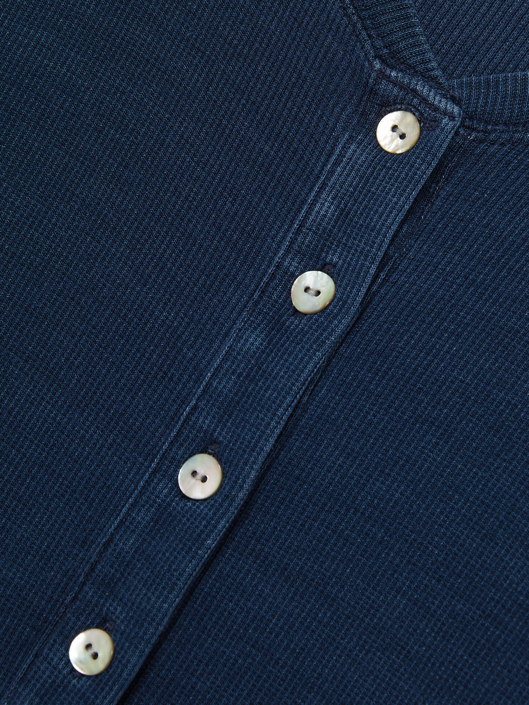 Long-Sleeve Henley Top in Indigo - Image 6 of 6