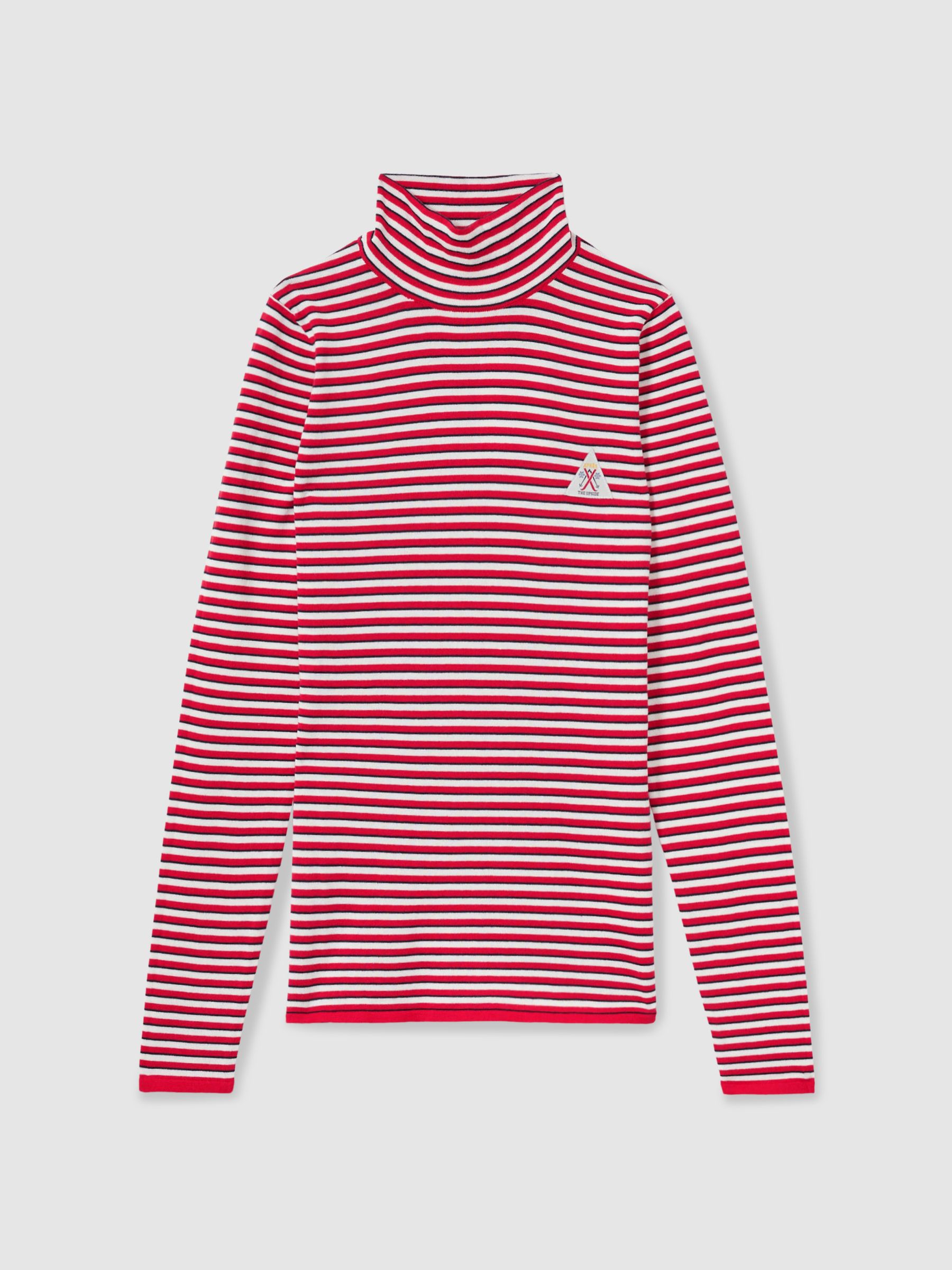 The Upside Organic-Cotton Striped Knit Top in Red Stripe - Image 2 of 6