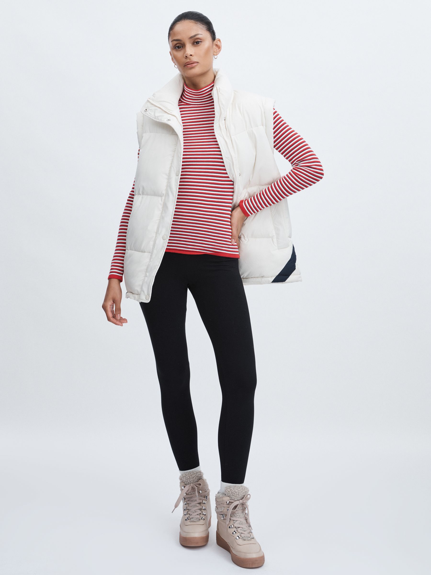 The Upside Organic-Cotton Striped Knit Top in Red Stripe - Image 3 of 6