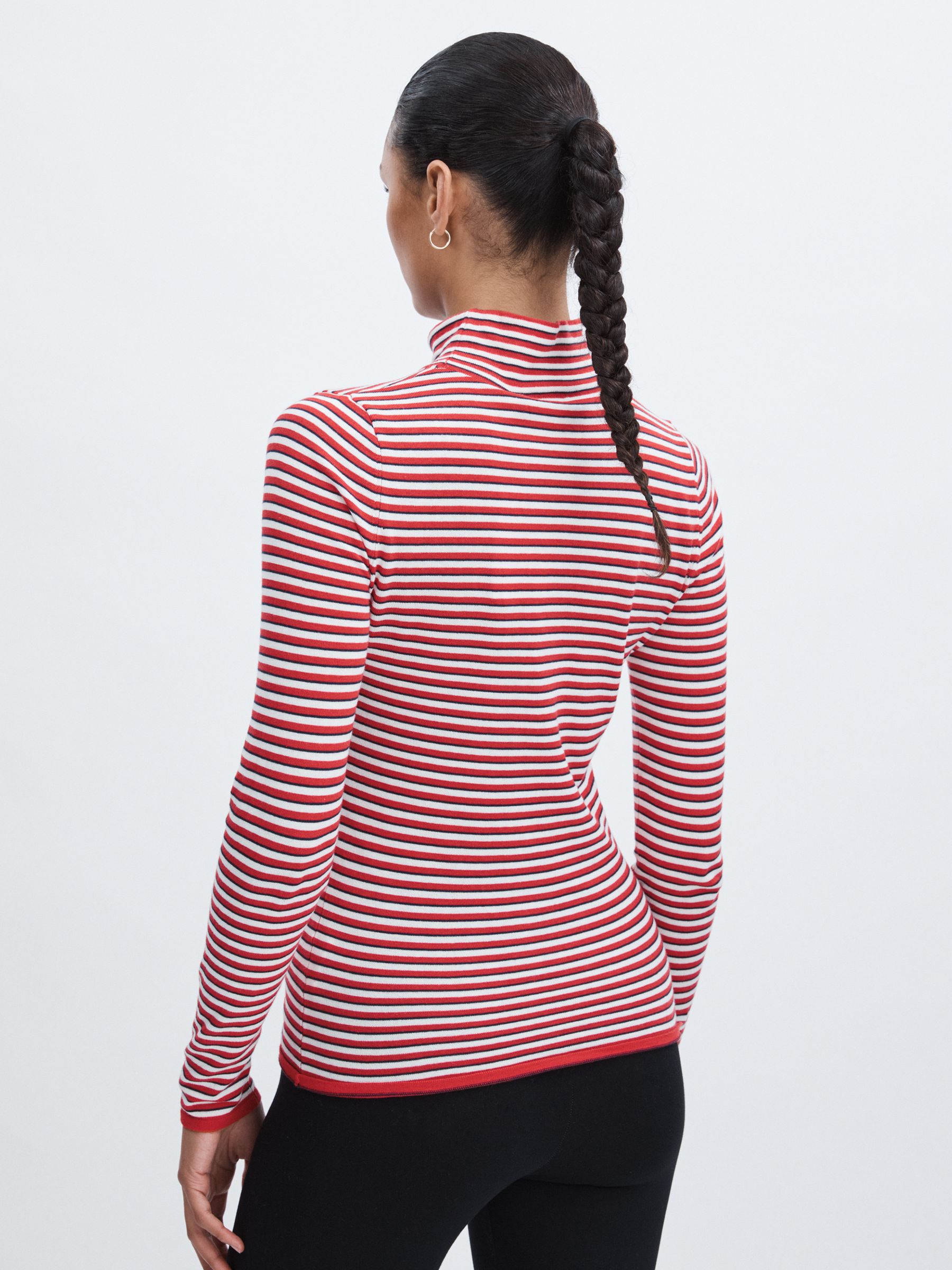 The Upside Organic-Cotton Striped Knit Top in Red Stripe - Image 5 of 6