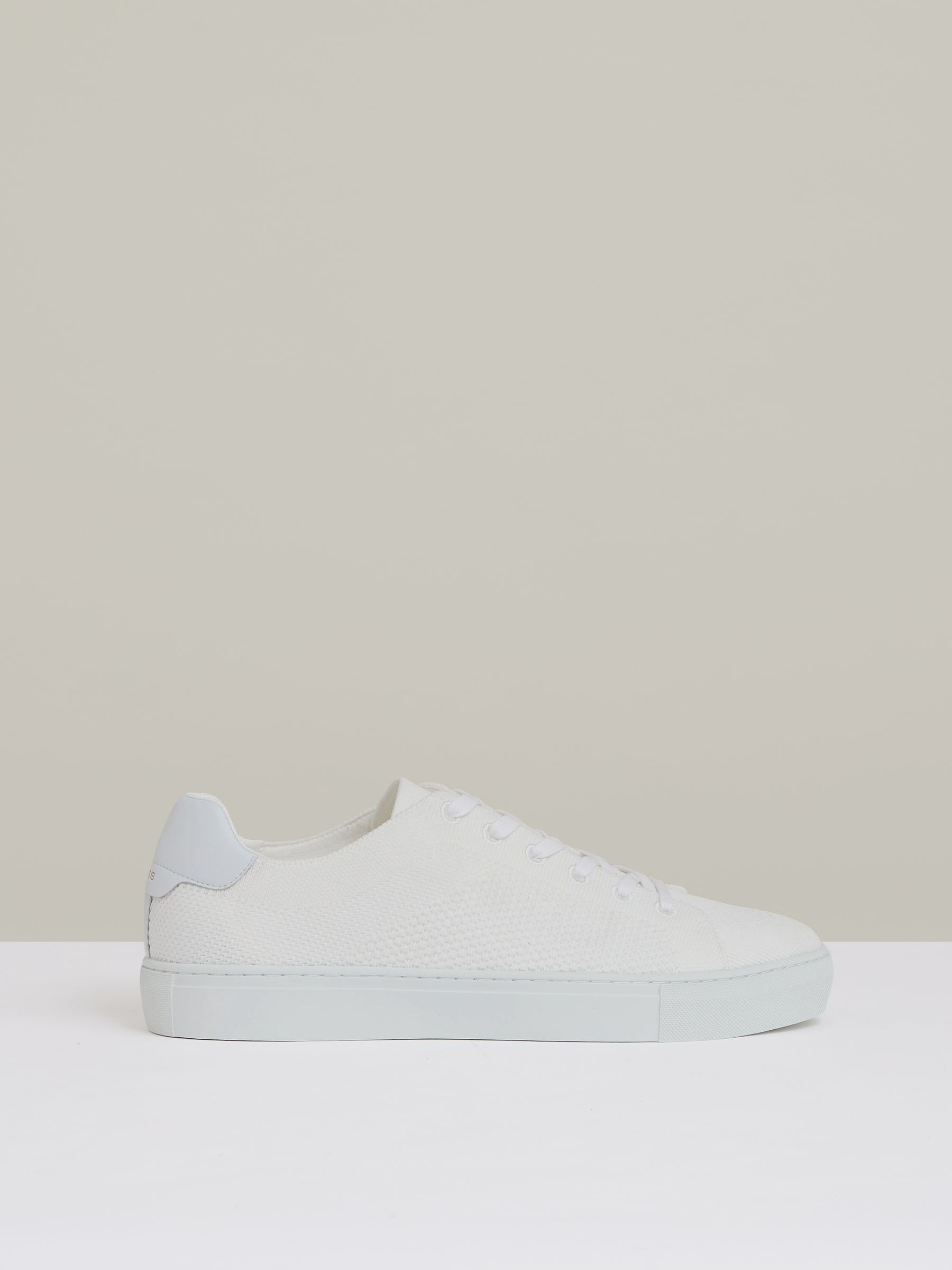 Knitted Low Top Trainers in White - Image 1 of 5