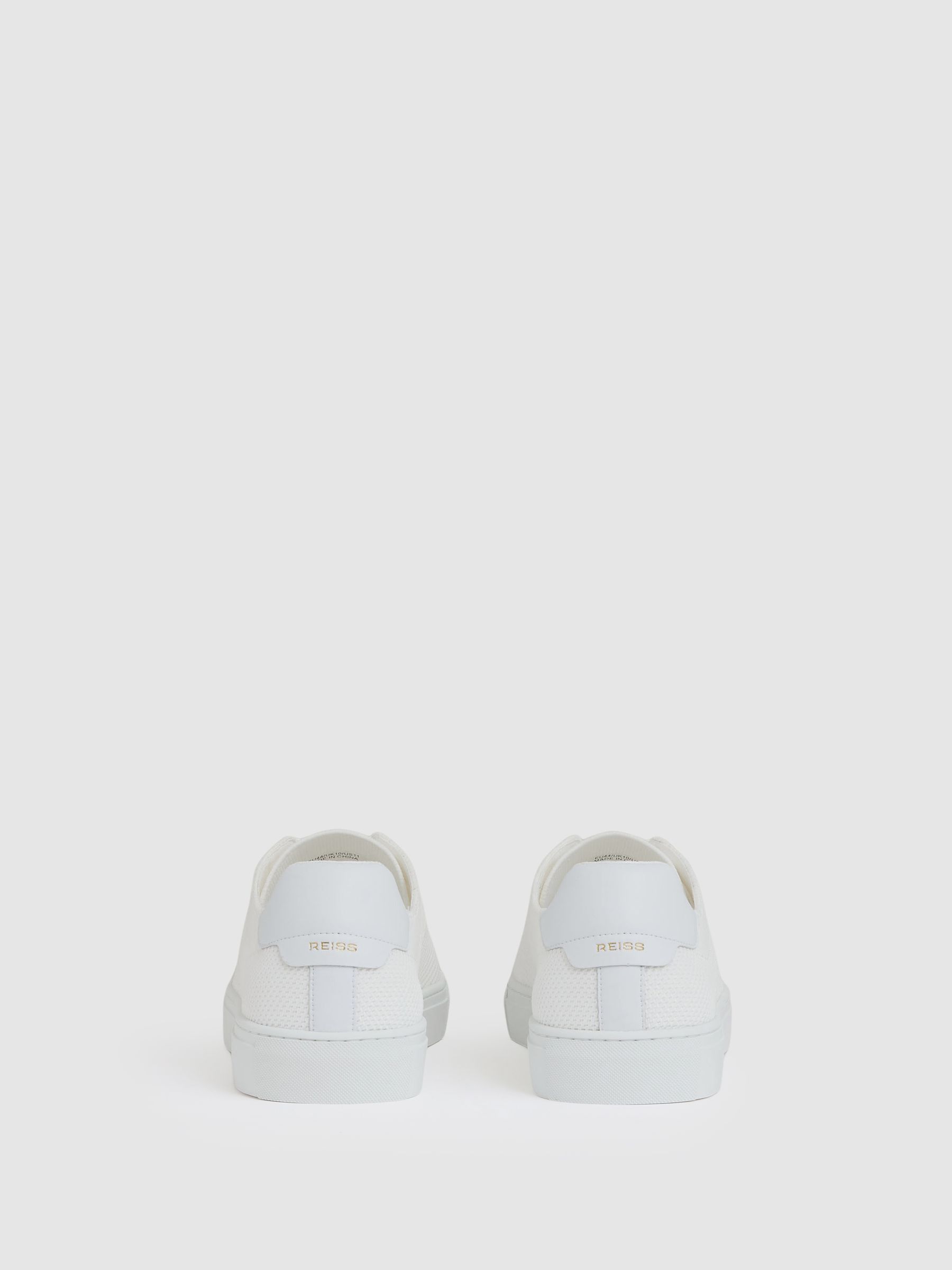 Knitted Low-Top Trainers in White - image 4