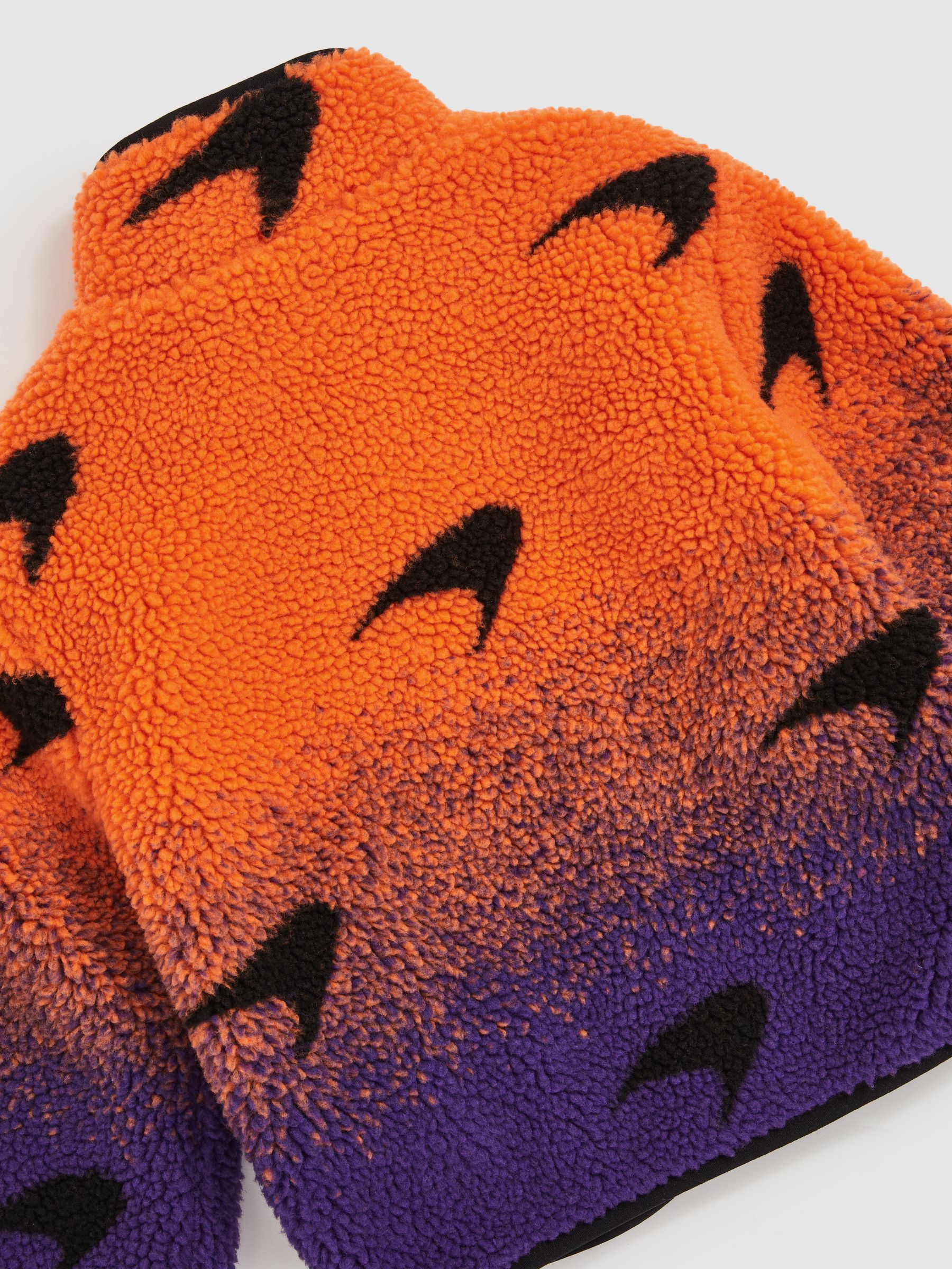 3-9 yrs Unisex Fit McLaren F1 Team Ombré Fleece Jacket in Papaya Orange/Purple - Image 5 of 8