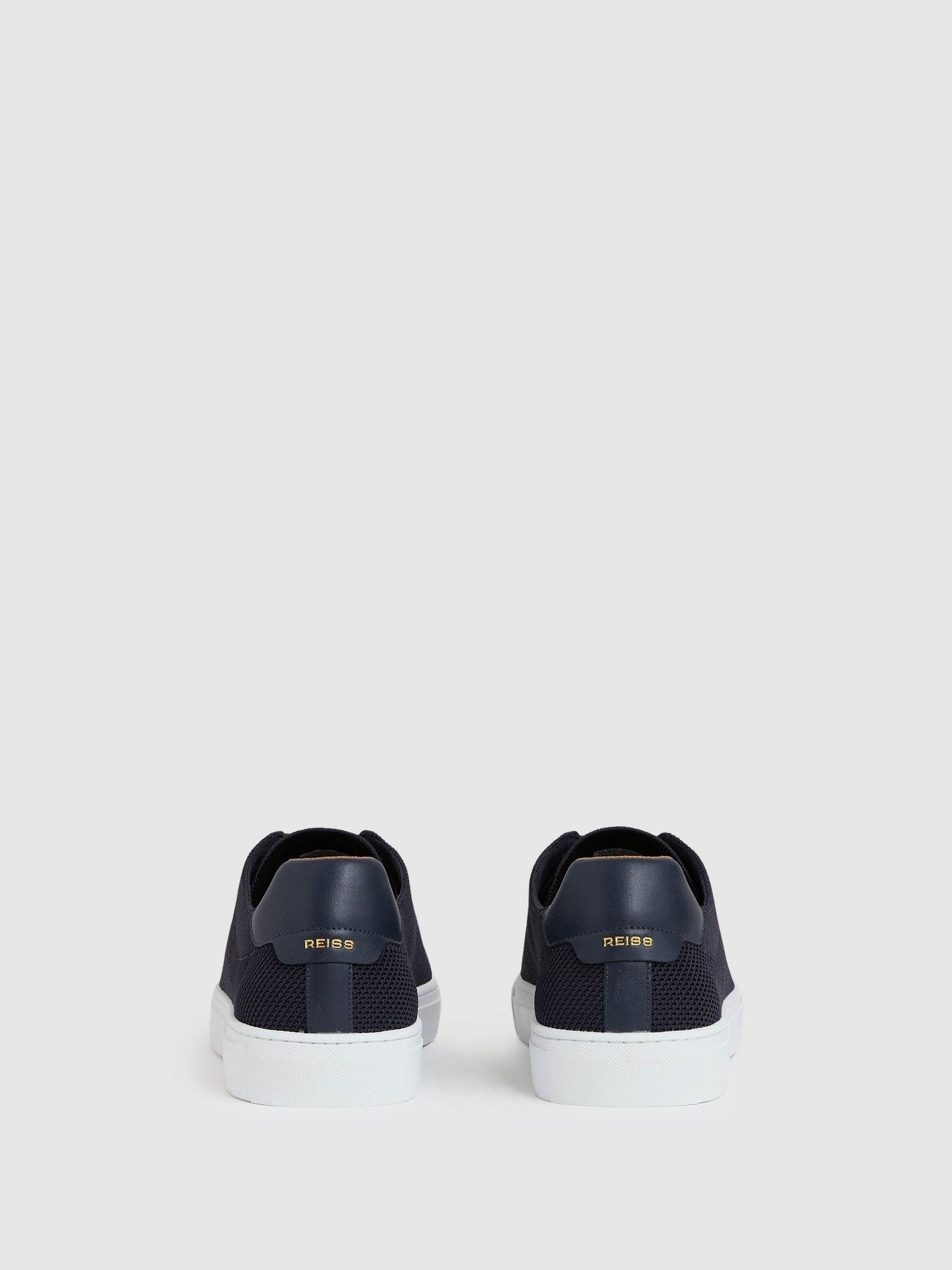 Knitted Low-Top Trainers in Navy - image 4