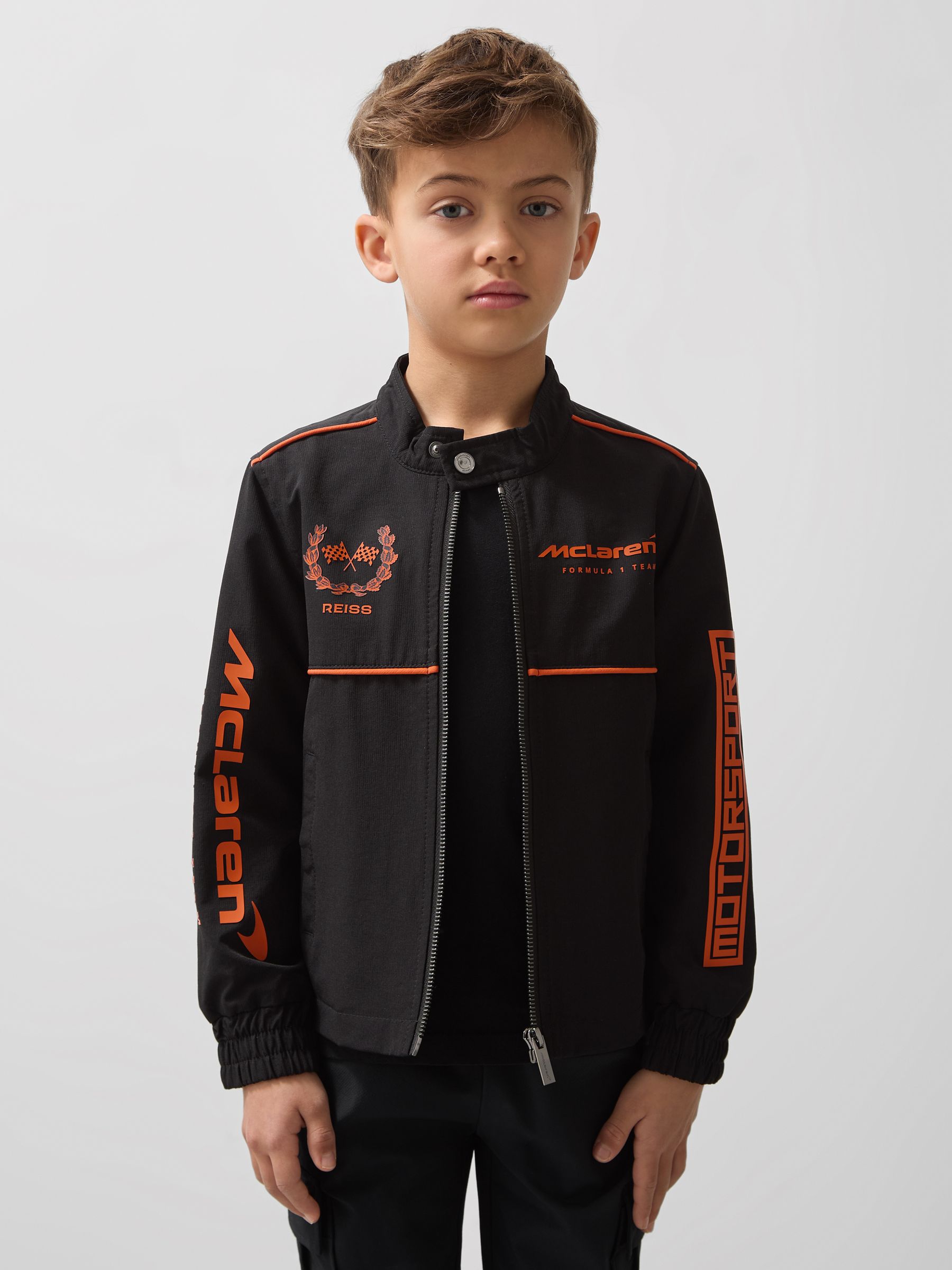 3-9 yrs Unisex Fit McLaren F1 Team Technical Logo Jacket in Black - Image 3 of 8
