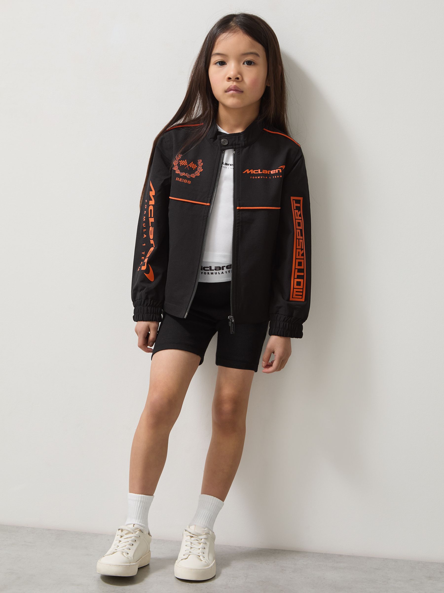 3-9 yrs Unisex Fit McLaren F1 Team Technical Logo Jacket in Black - Image 4 of 8