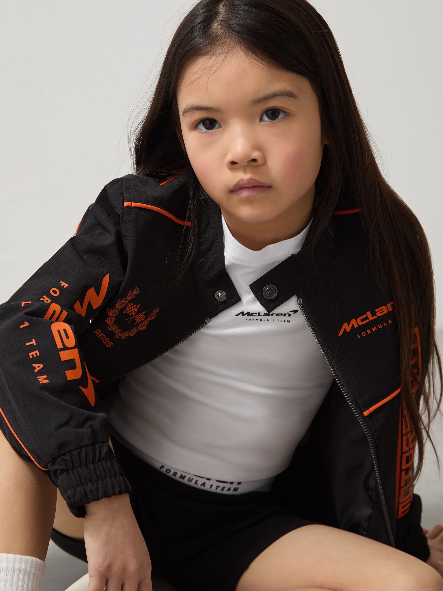 3-9 yrs Unisex Fit McLaren F1 Team Technical Logo Jacket in Black - Image 5 of 8