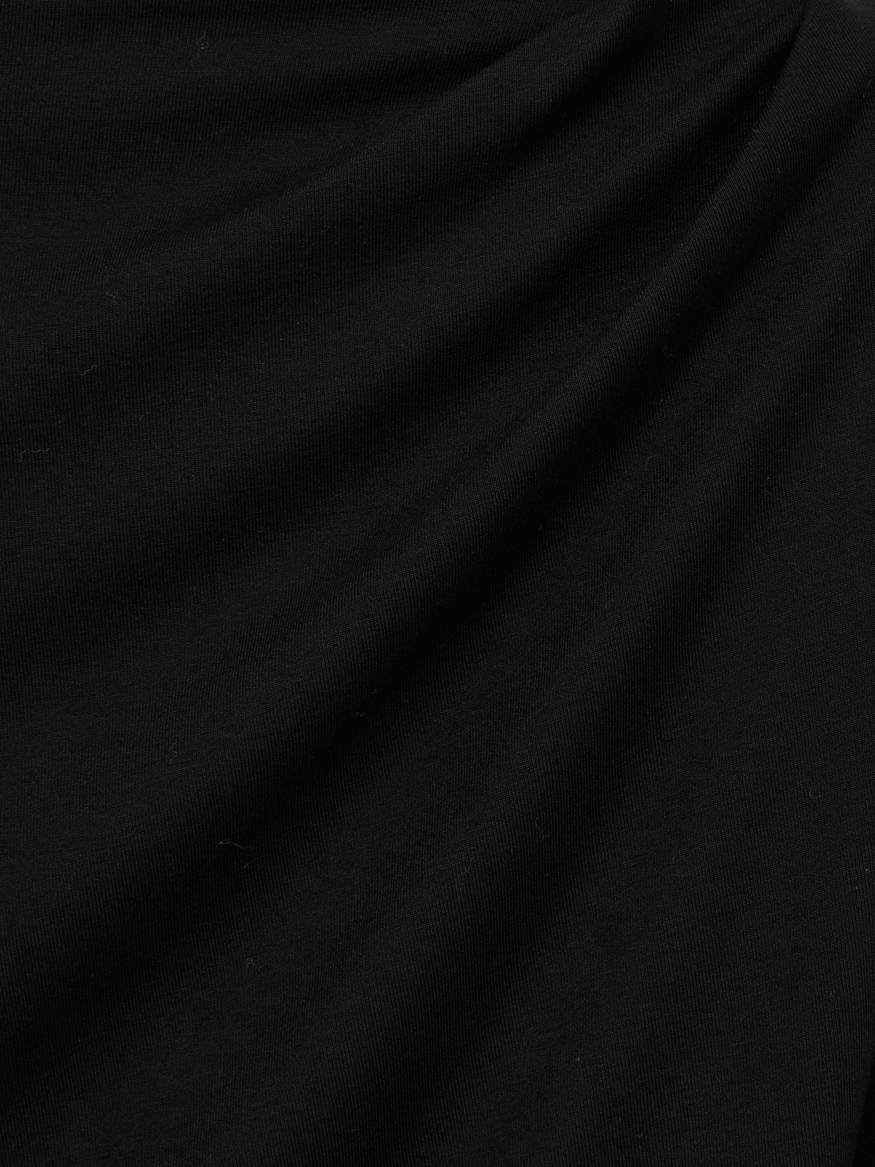 Draped Jersey Long-Sleeve Top in Black - Image 6 of 6