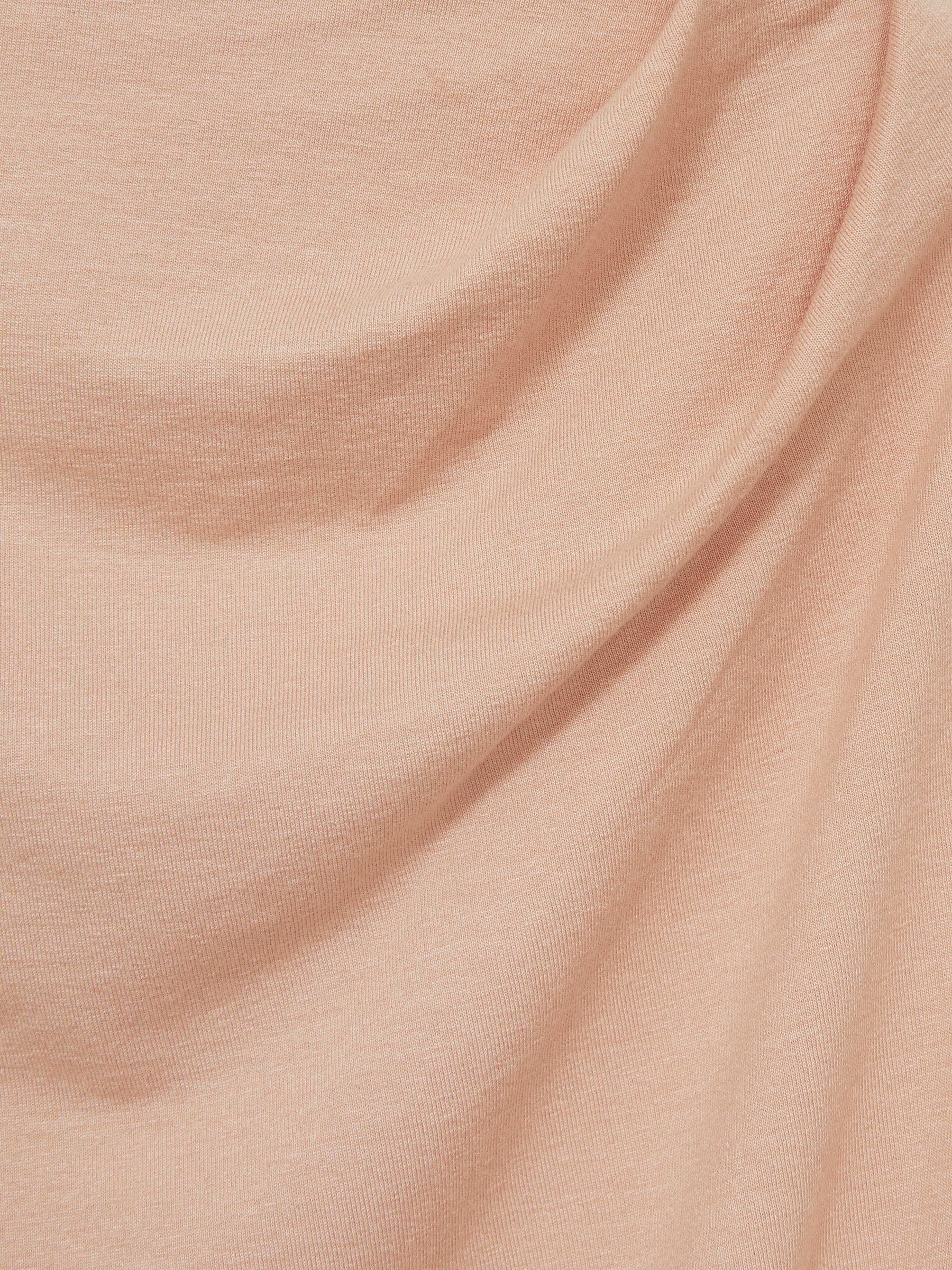 Draped Jersey Long-Sleeve Top in Blush - image 5