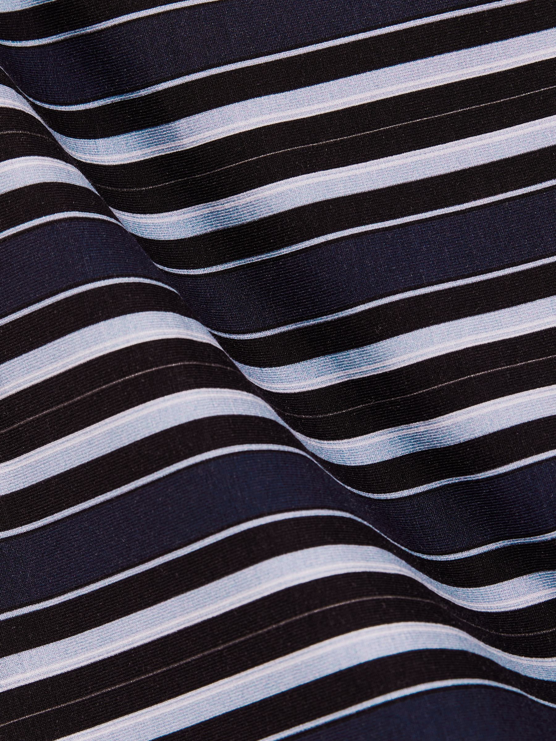 Stripe-Print Draped Top in Blue - Image 6 of 6