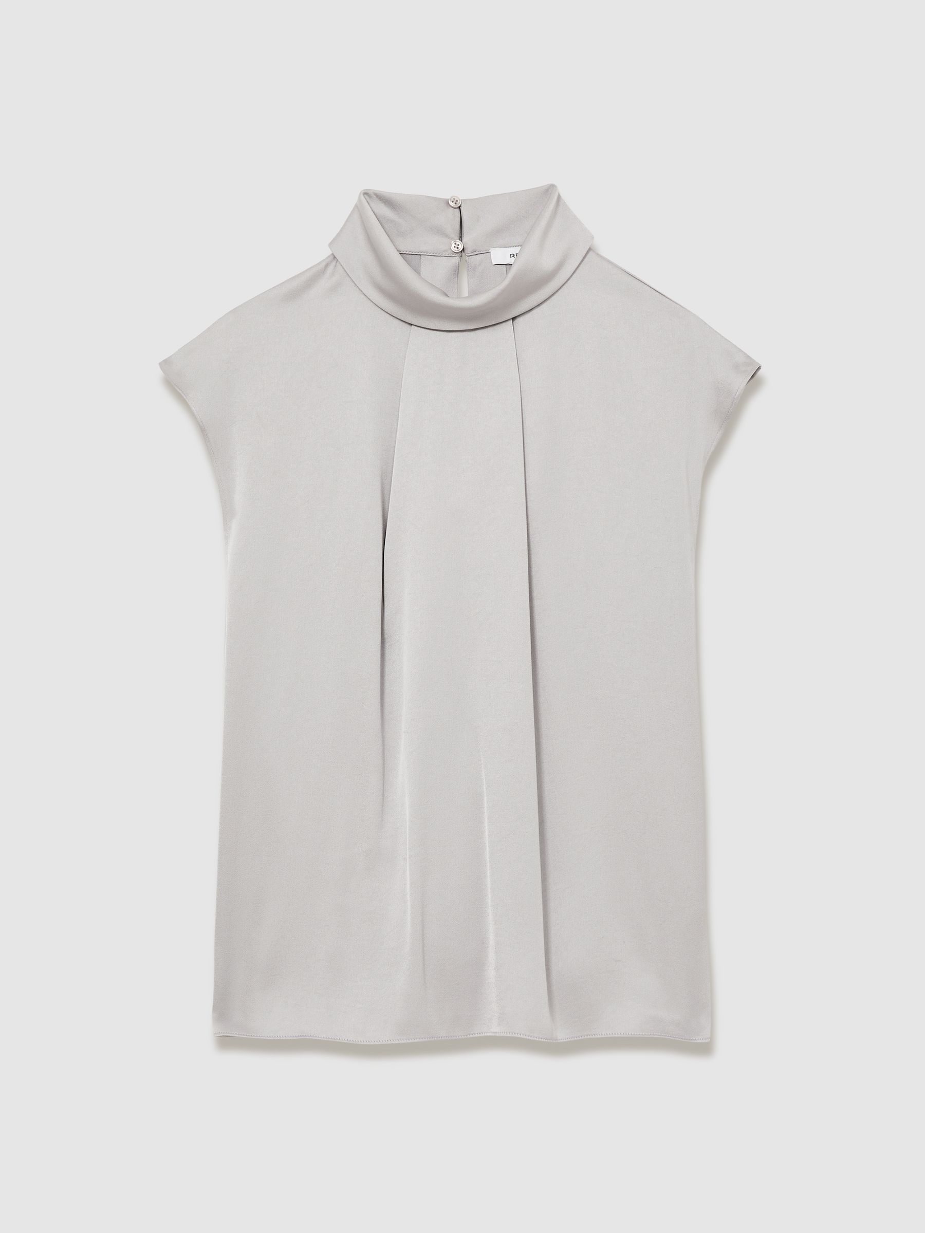 High Neck Shell Top in Grey - Image 2 of 5