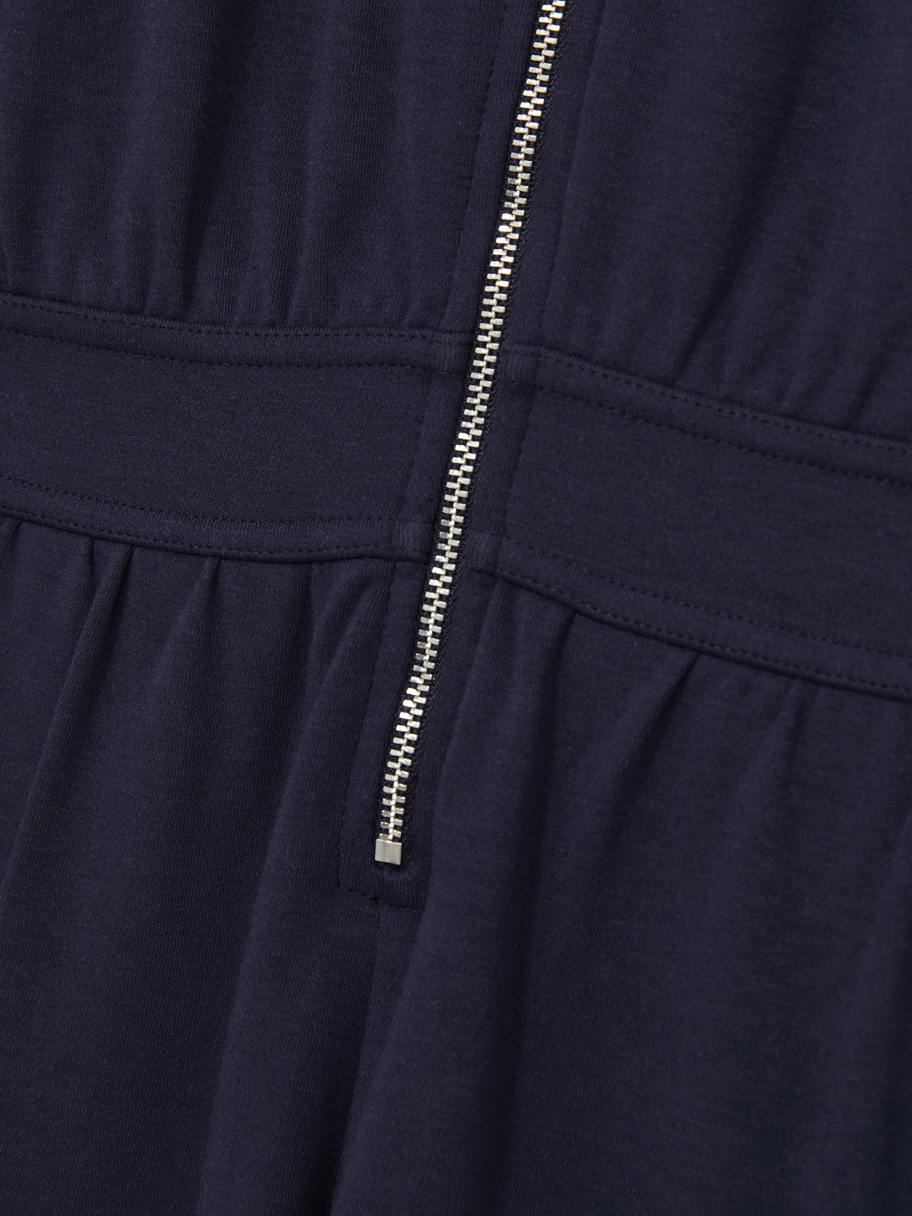 4-9 yrs Jersey High Collar Jumpsuit in Navy - Image 4 of 4