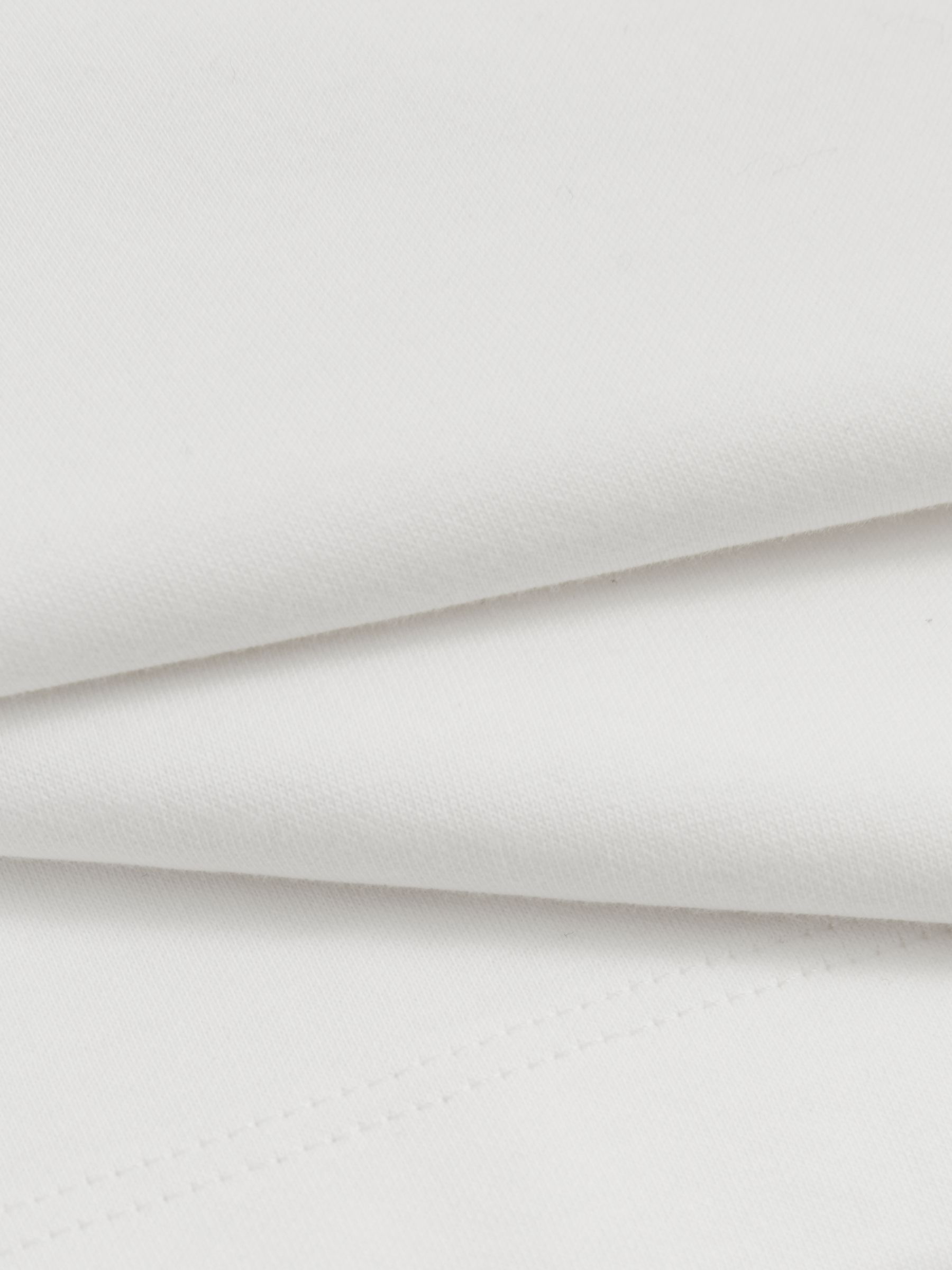 Stretch-Cotton Cropped T-Shirt in White - Image 6 of 6