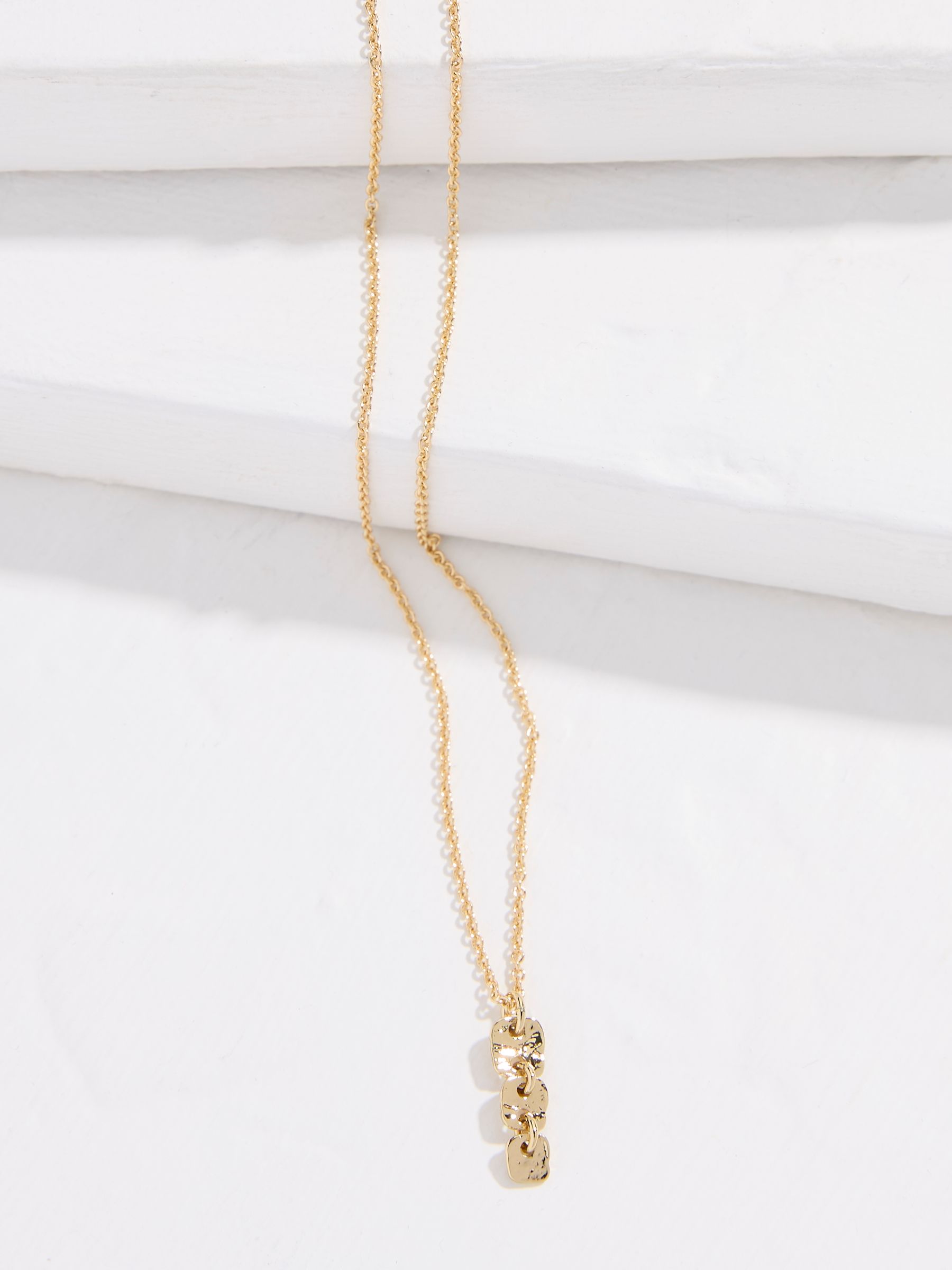 Gold Tone Triple Circle Pendant Necklace - Image 2 of 2