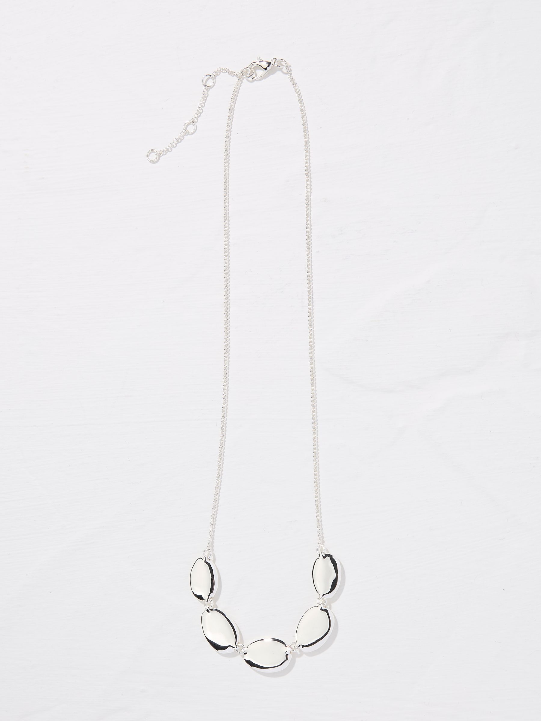 Silver Tone Oval Chunky Necklace - Image 1 of 2