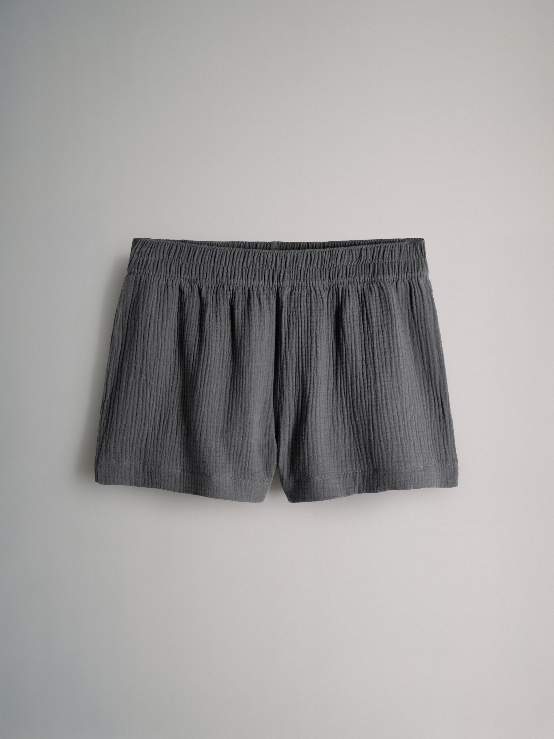 Charcoal Grey/Baby Pink Muslin Cloth Shortie Pyjamas Set 2 Pack - Image 6 of 9