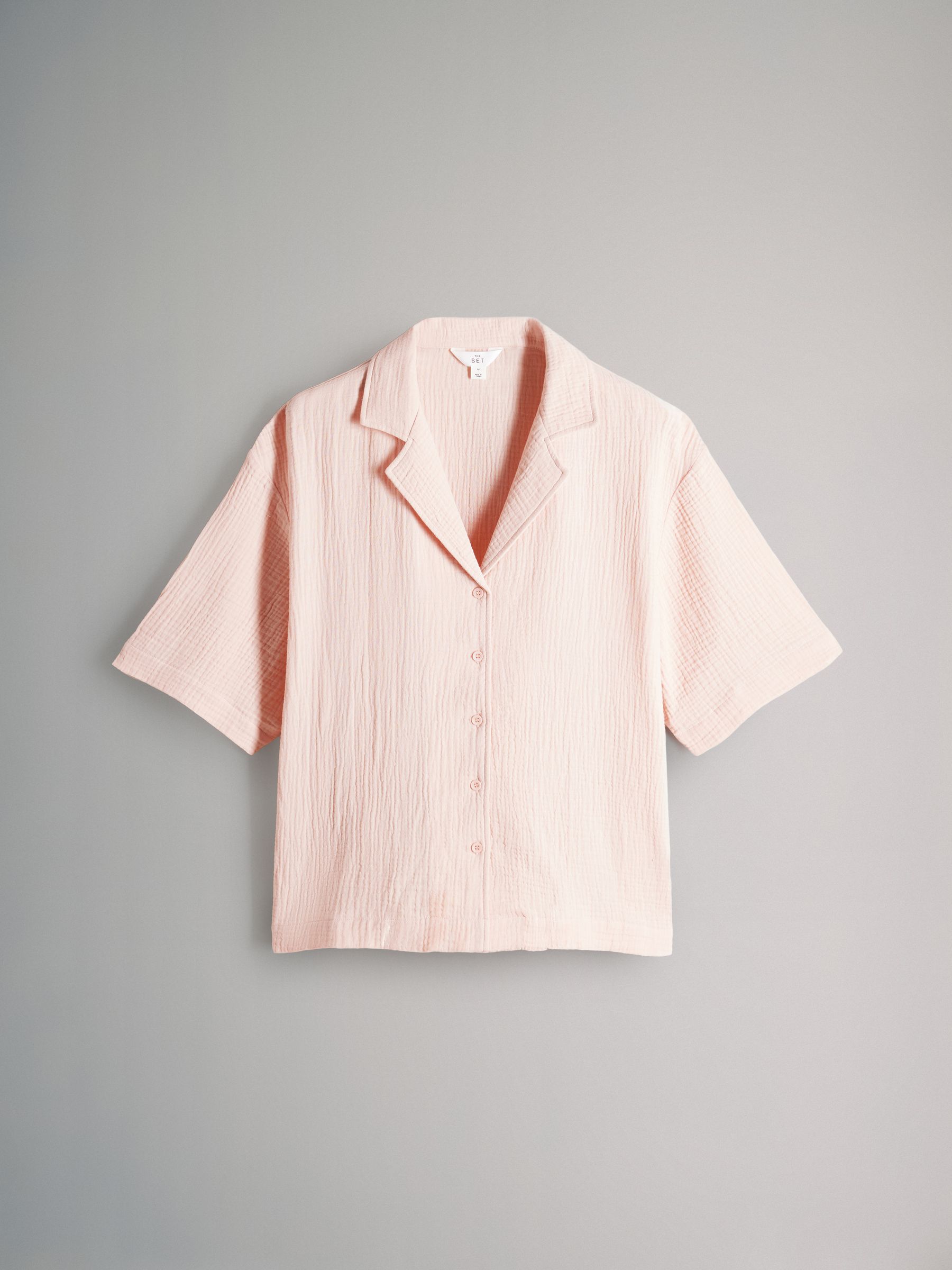 Charcoal Grey/Baby Pink Muslin Cloth Shortie Pyjamas Set 2 Pack - Image 7 of 9