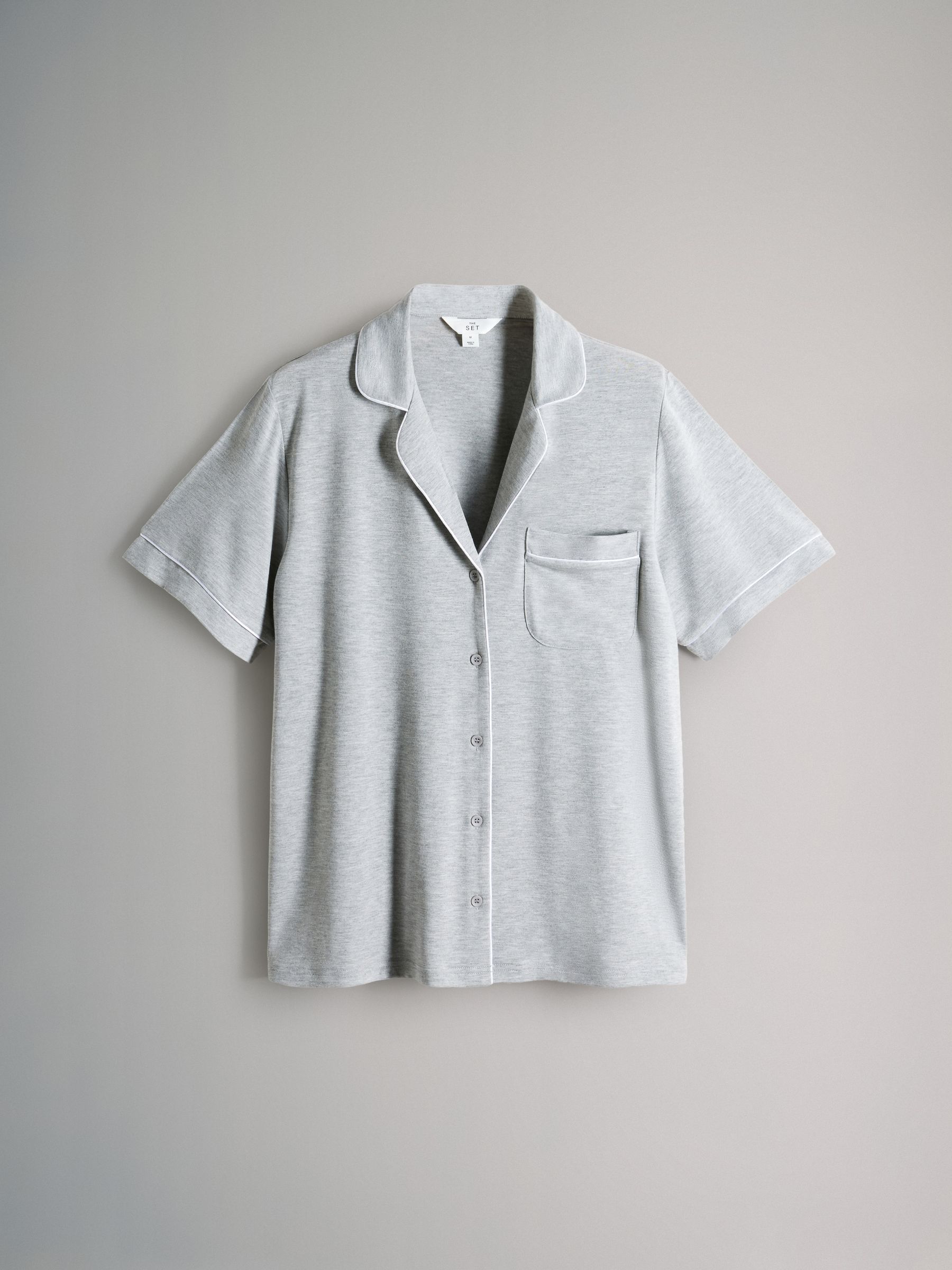 Viscose Blend Button Through Pyjamas 2 Pack with Piping - Image 6 of 6 Viscose Blend Button Through Pyjamas 2 Pack with Piping - Image 6 of 6