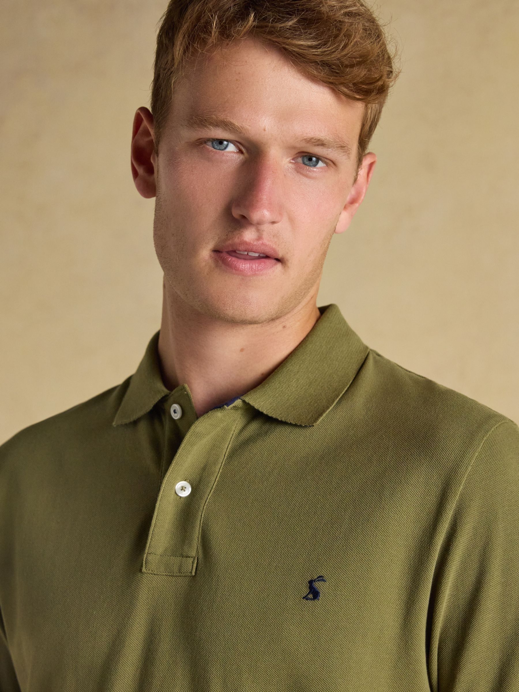 Woody Khaki Green Cotton Pique Polo Shirt - Image 6 of 8