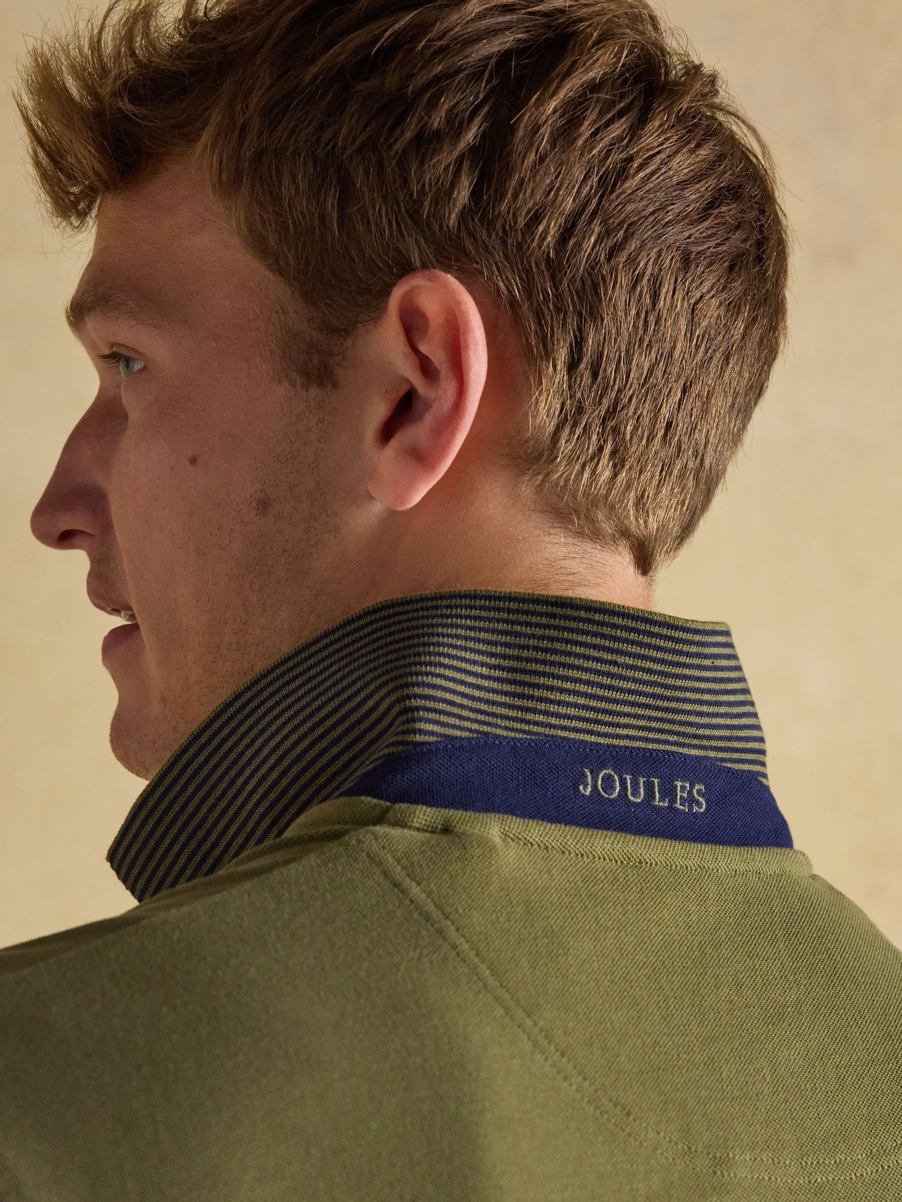 Woody Khaki Green Cotton Pique Polo Shirt - Image 7 of 8