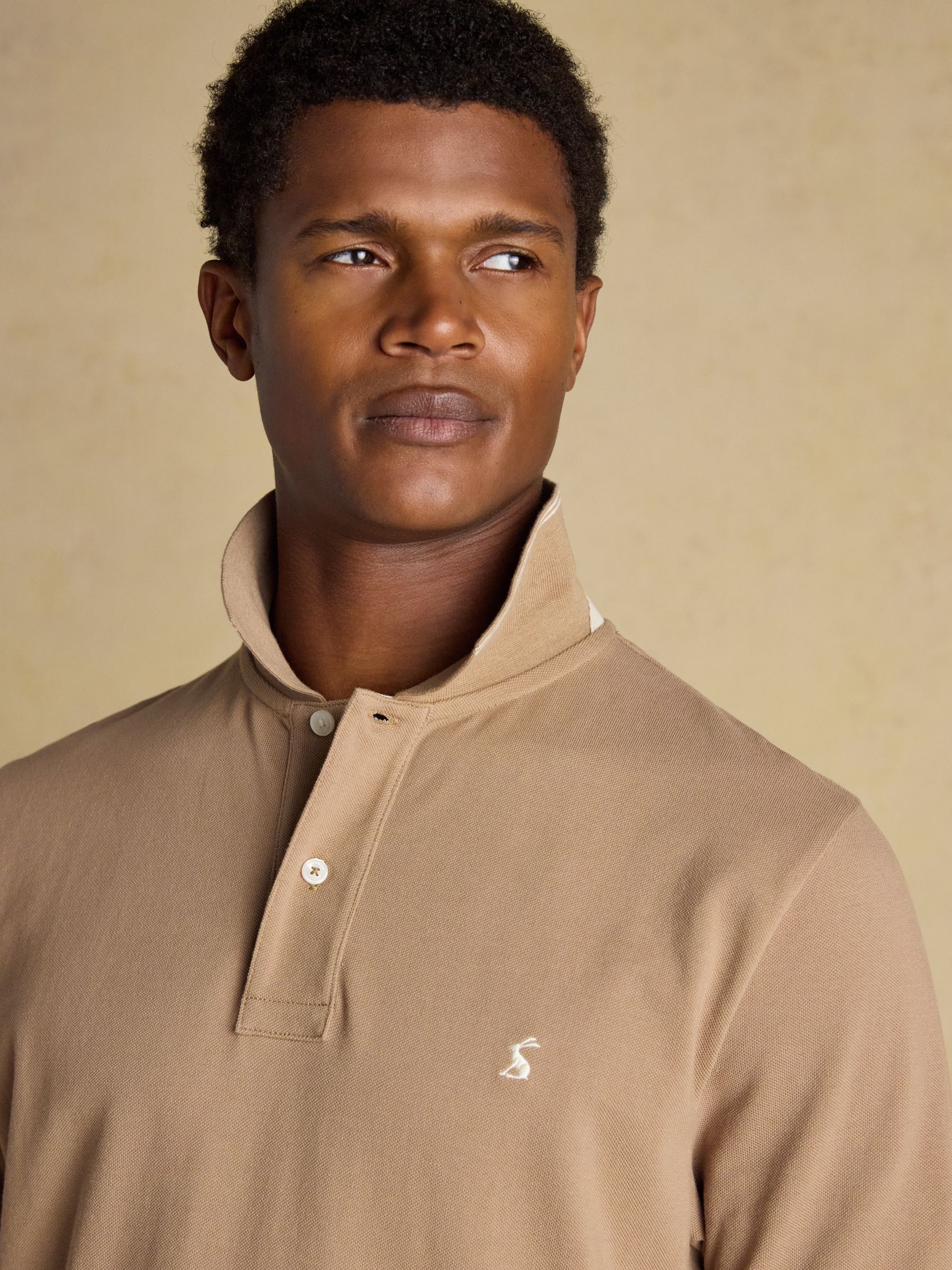 Woody Light Brown Cotton Pique Polo Shirt - Image 7 of 9