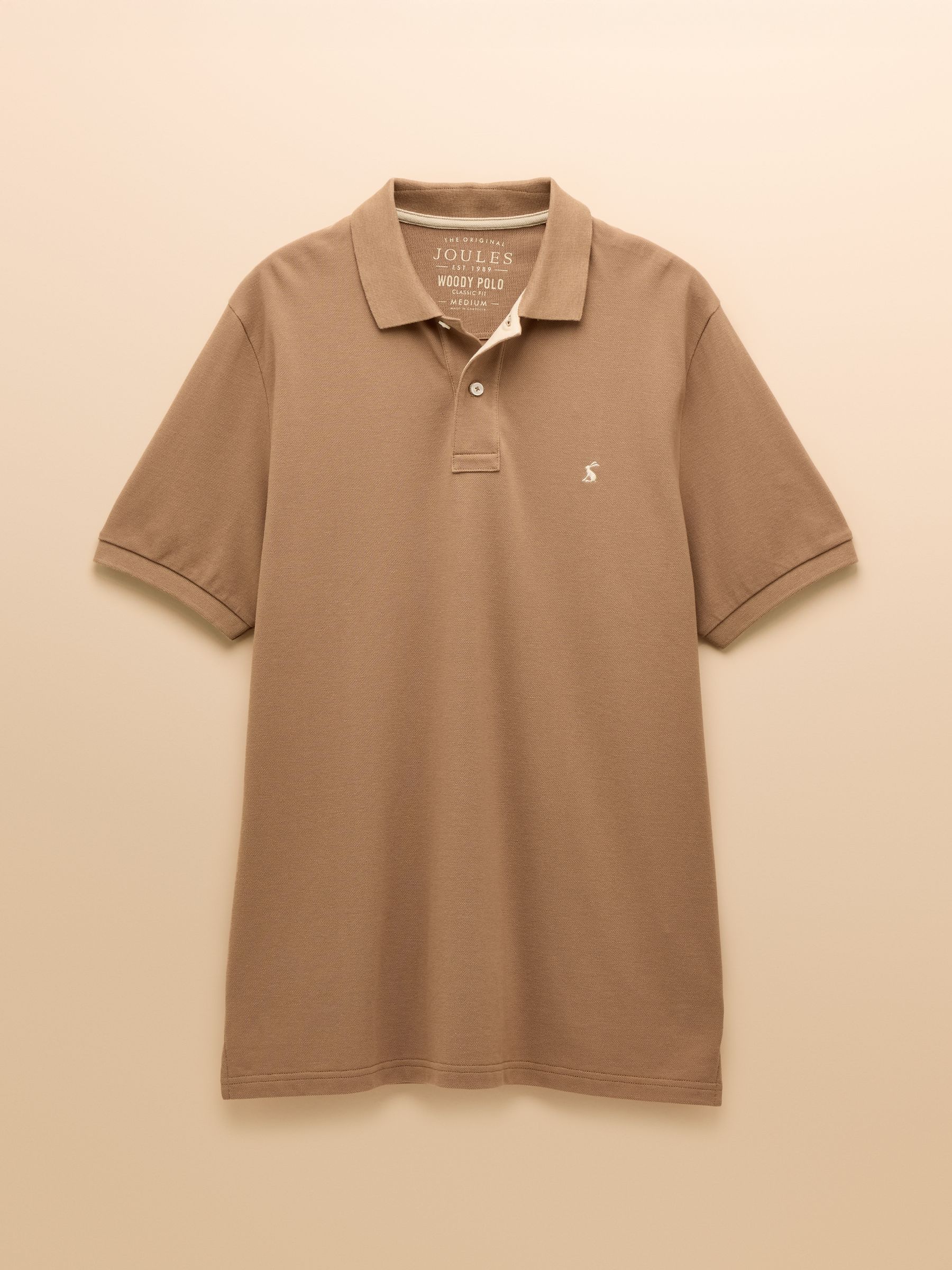 Woody Light Brown Cotton Pique Polo Shirt - Image 9 of 9