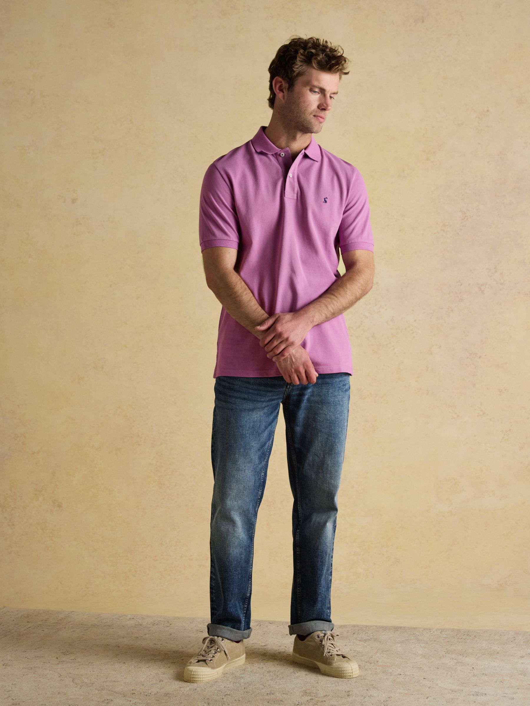 Woody Lilac Purple Cotton Pique Polo Shirt - Image 3 of 6
