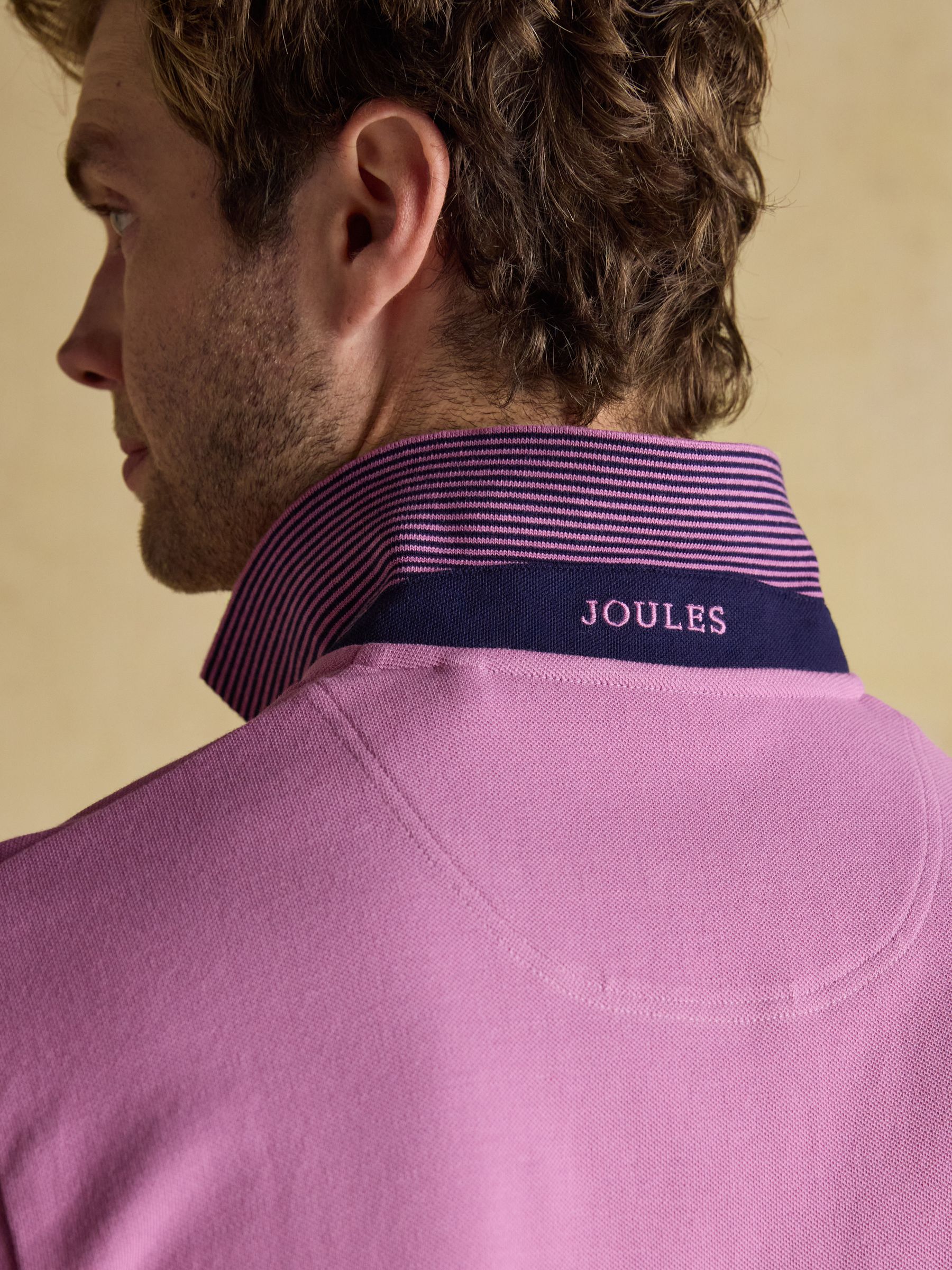 Woody Lilac Purple Cotton Pique Polo Shirt - Image 5 of 6