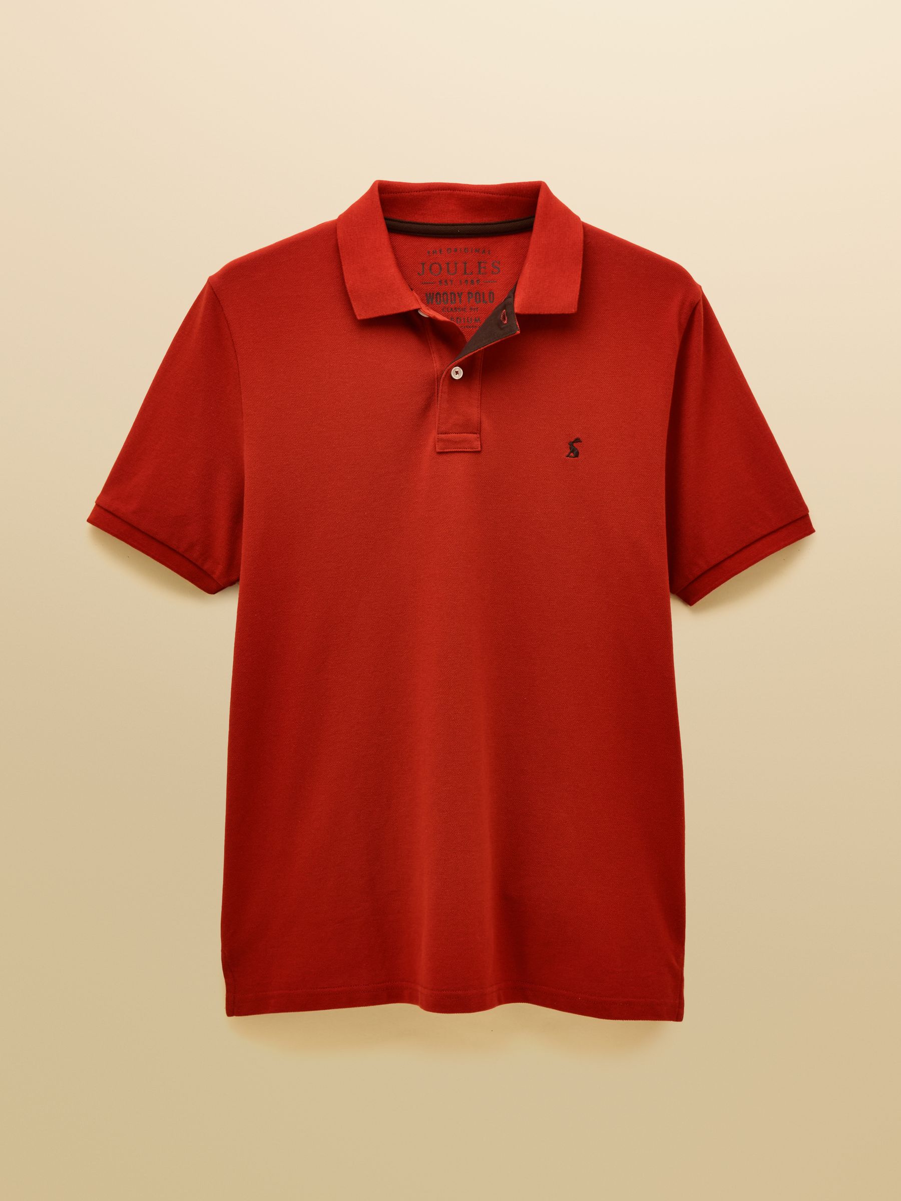 Woody Orange Cotton Pique Polo Shirt - Image 8 of 8 Woody Orange Cotton Pique Polo Shirt - Image 8 of 8