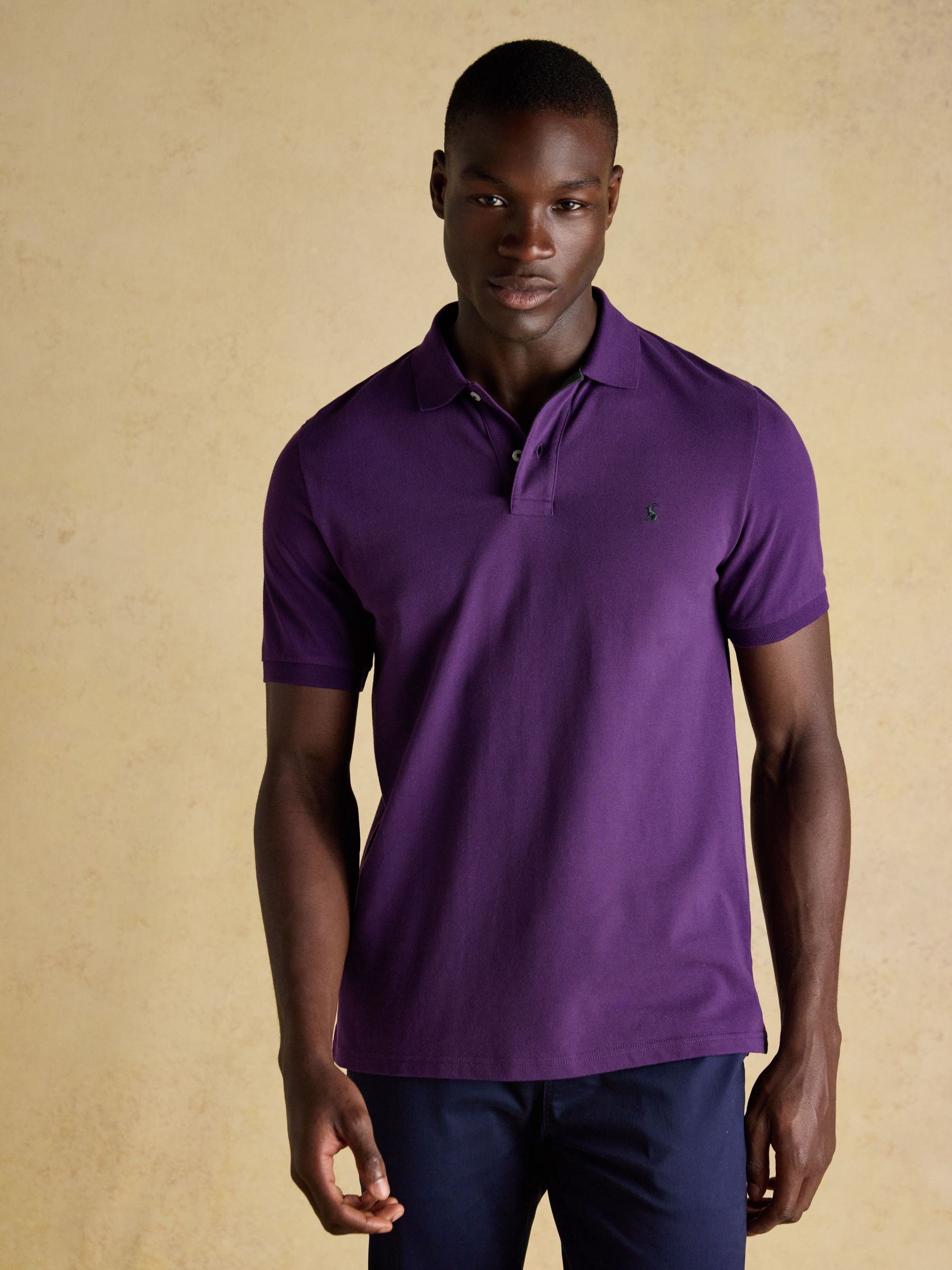 Woody Dark Purple Cotton Pique Polo Shirt - Image 1 of 12